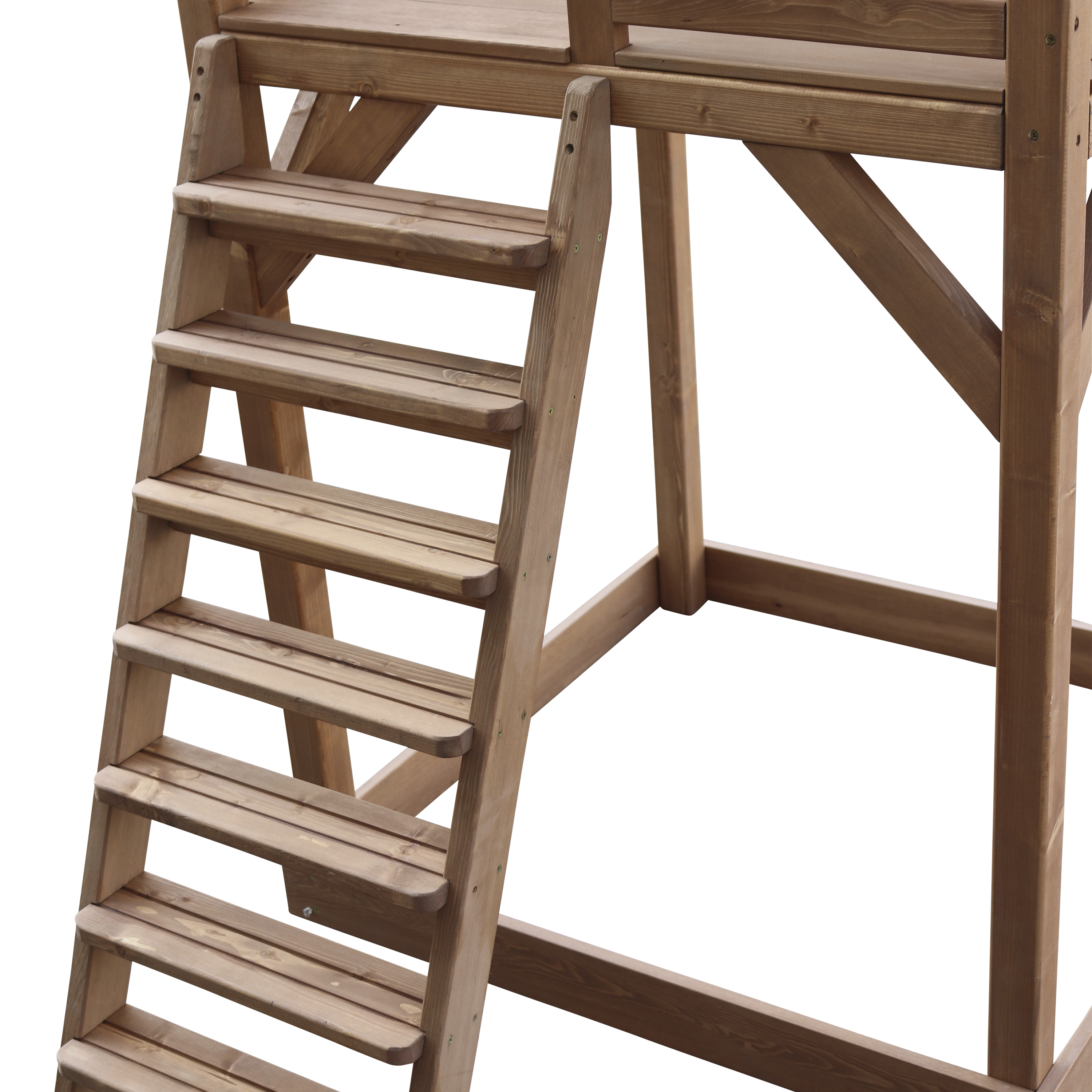 AXI Beach Tower with Double Swing Set Brown - White Slide
