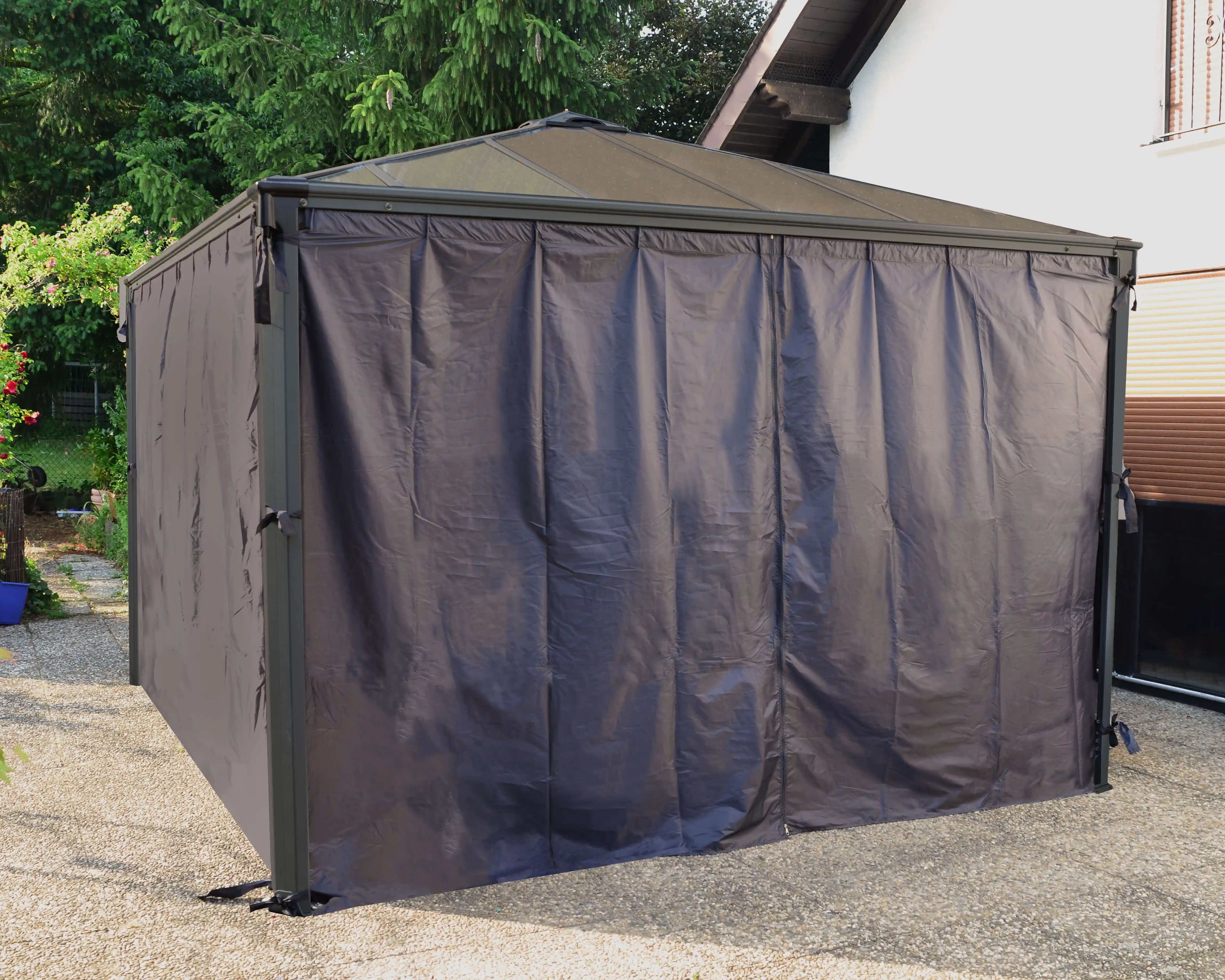 Canopia Gordijnset voor tuinpaviljoen 3X3.6 Donkergrijs-7290108130744 Canopia Gordijnset voor tuinpaviljoen 3X3.6 Donkergrijs