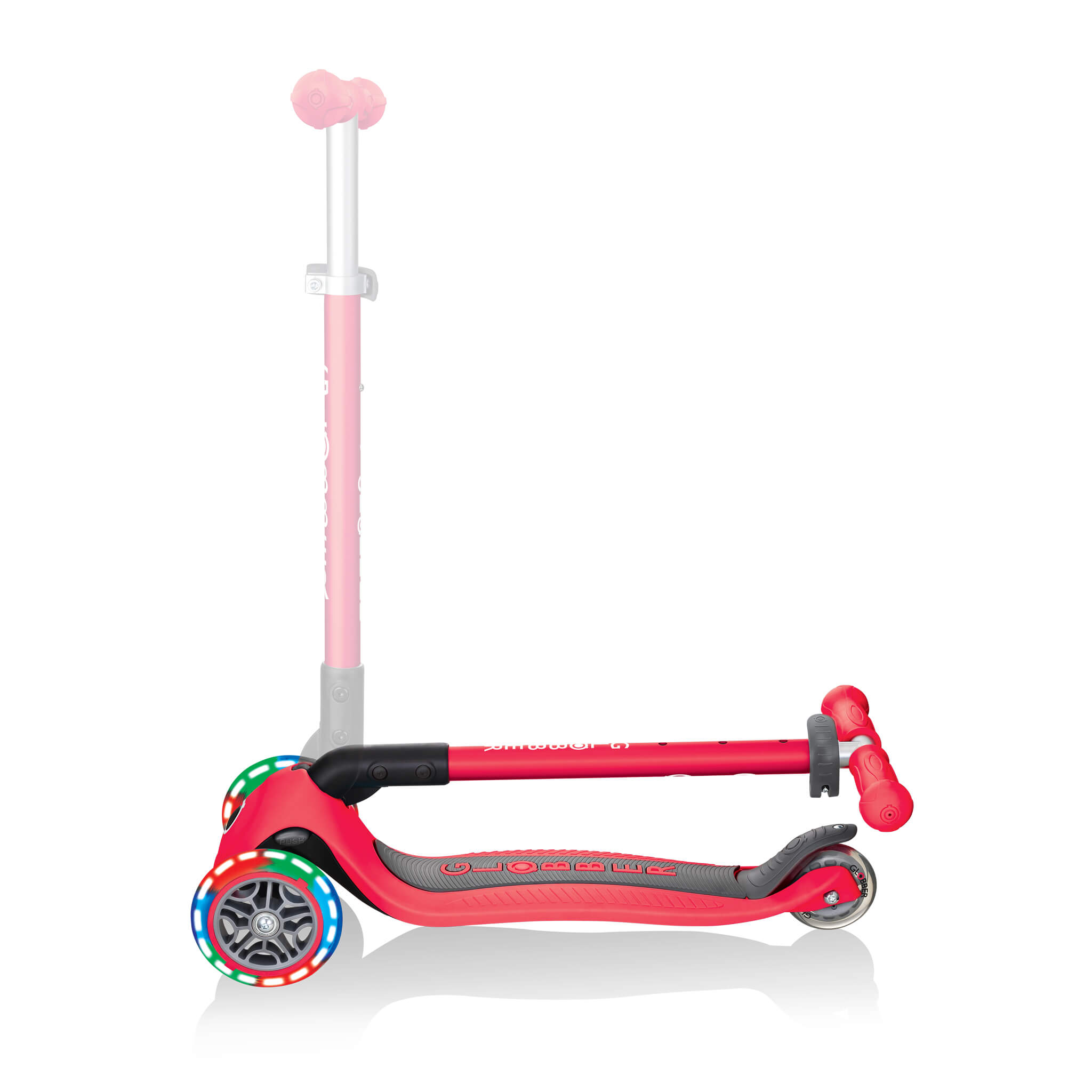 Globber Primo Foldable Lights Trottinette Rouge