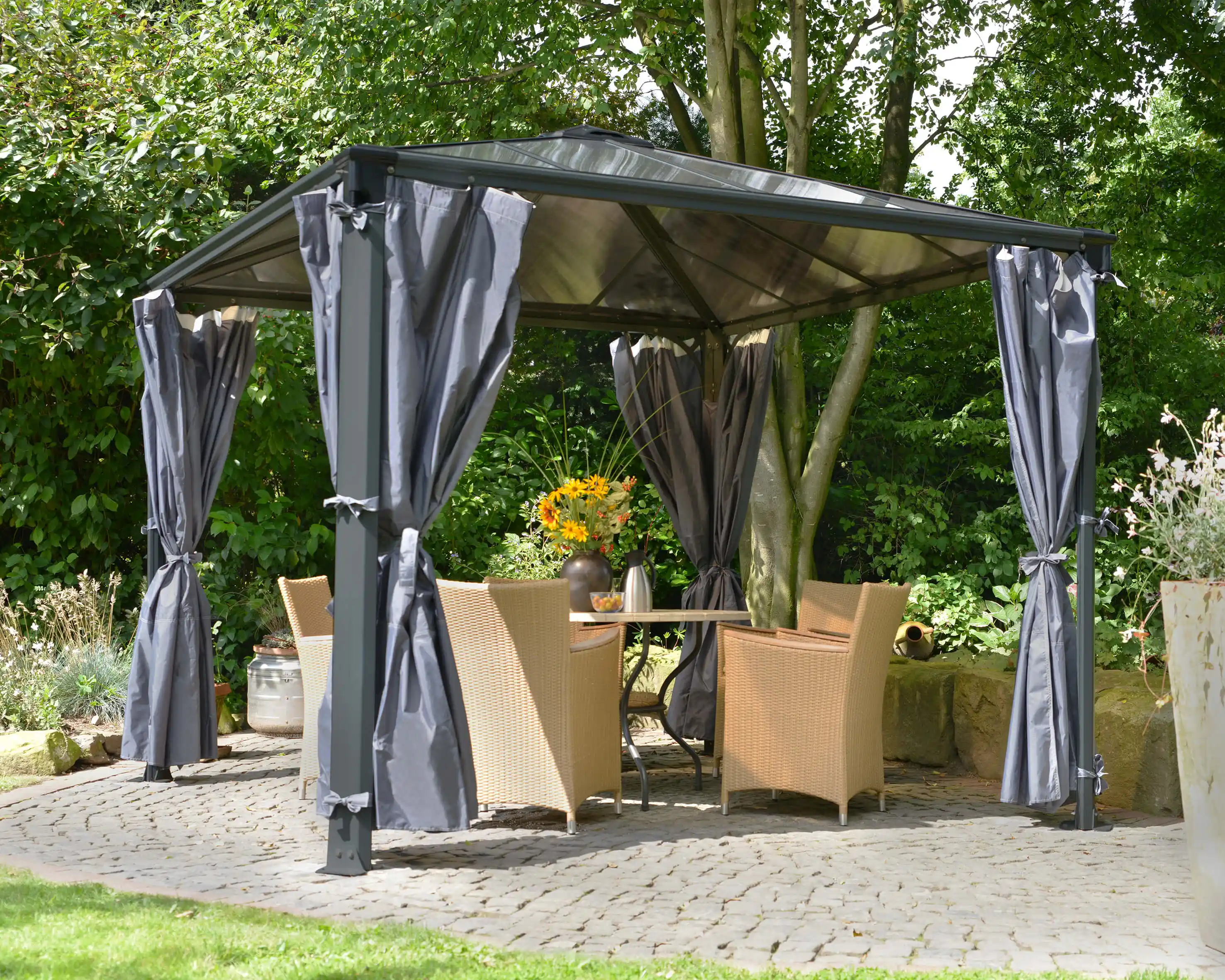 Canopia Palermo 300X300 cm tuinpaviljoen Donkergrijs Brons-7290103123598 Canopia Palermo 300X300 cm tuinpaviljoen Donkergrijs Brons