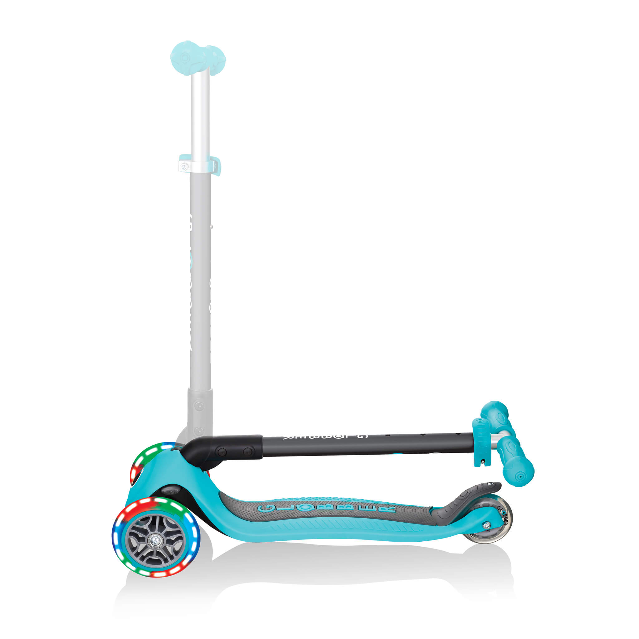 Globber Primo Foldable Lights Step Pastel Turquoise