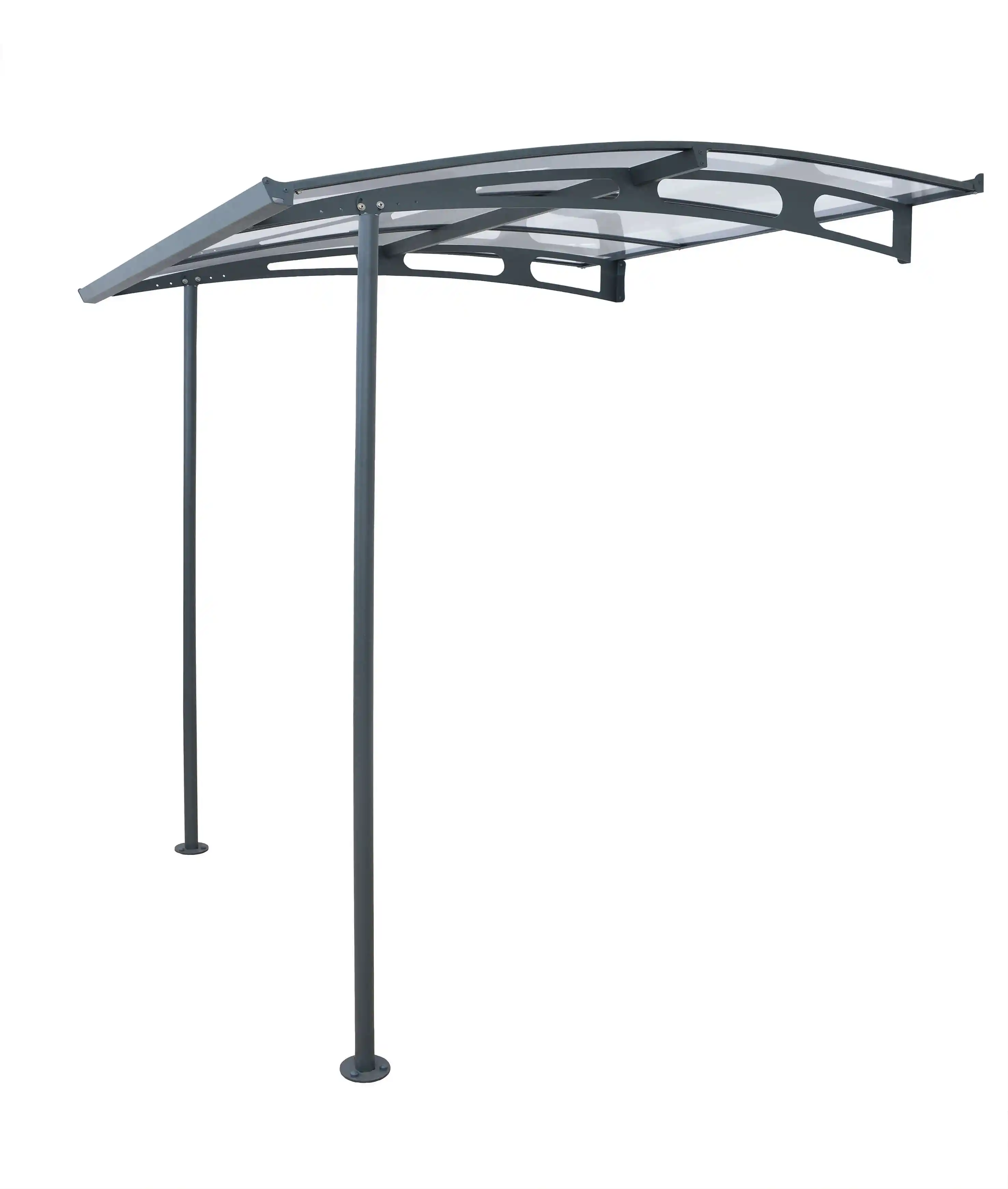 Canopia Vega 200X200X252 cm Deur en Veranda Luifel Grijs Helder-7290108131758 Canopia Vega 200X200X252 cm Deur en Veranda Luifel Grijs Helder