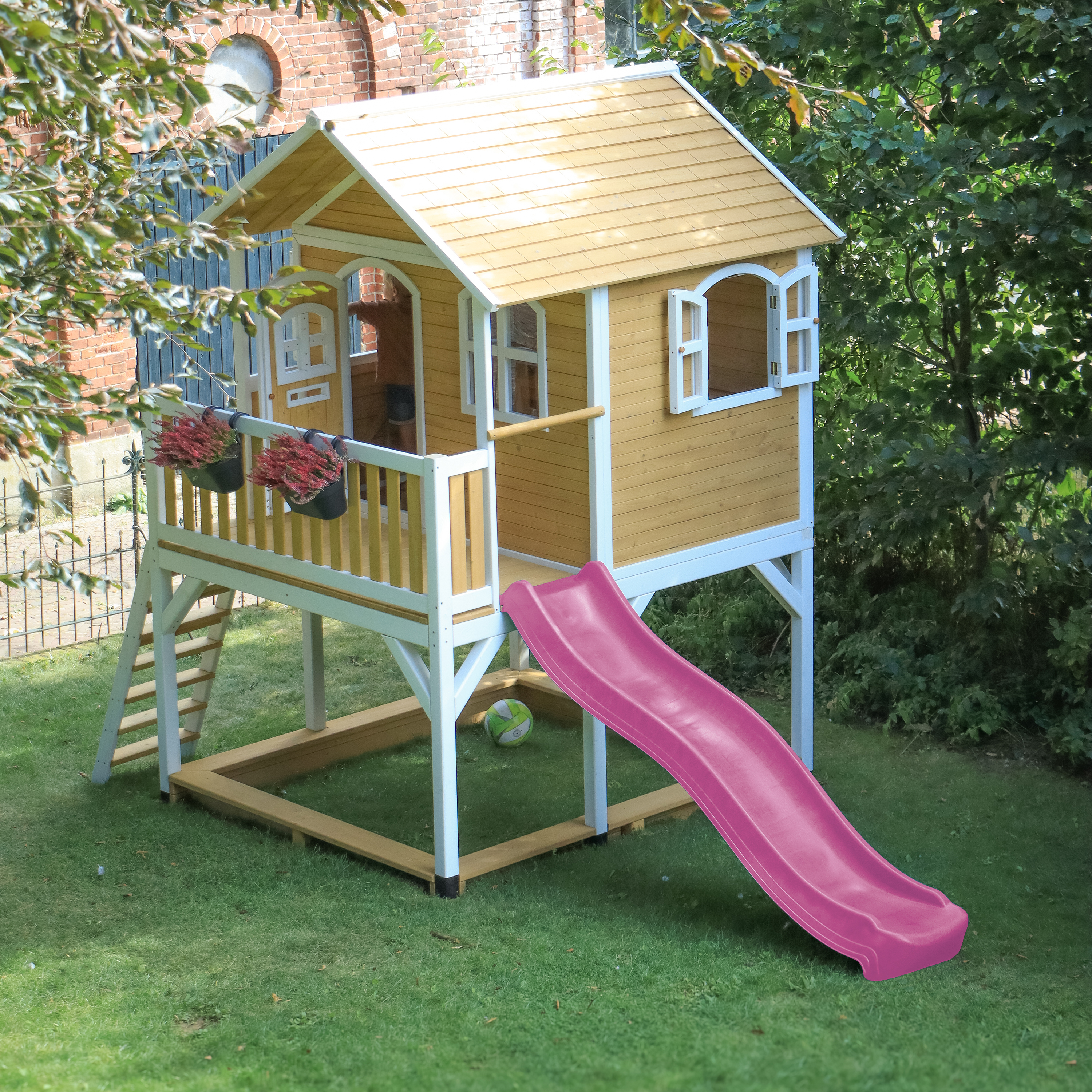 AXI Marc Playhouse Brown/White - Purple Slide