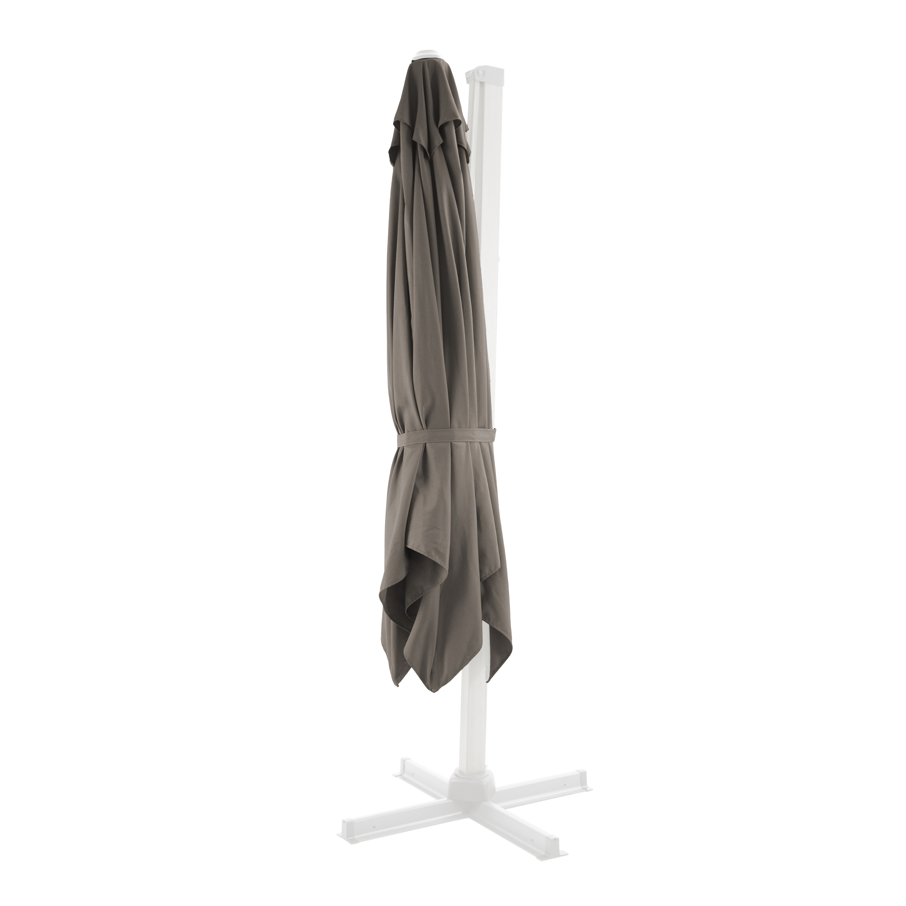 AXI Apollo Premium Parasol déporté 300x300cm blanc/taupe