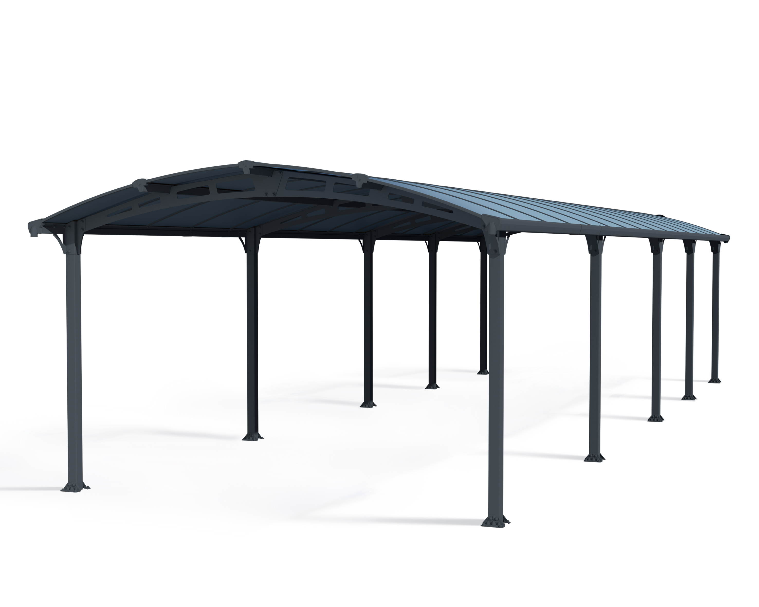 Canopia Arcadia 1077X360 cm Carport Enkel Donkergrijs Brons-7290108139006 Canopia Arcadia 1077X360 cm Carport Enkel Donkergrijs Brons