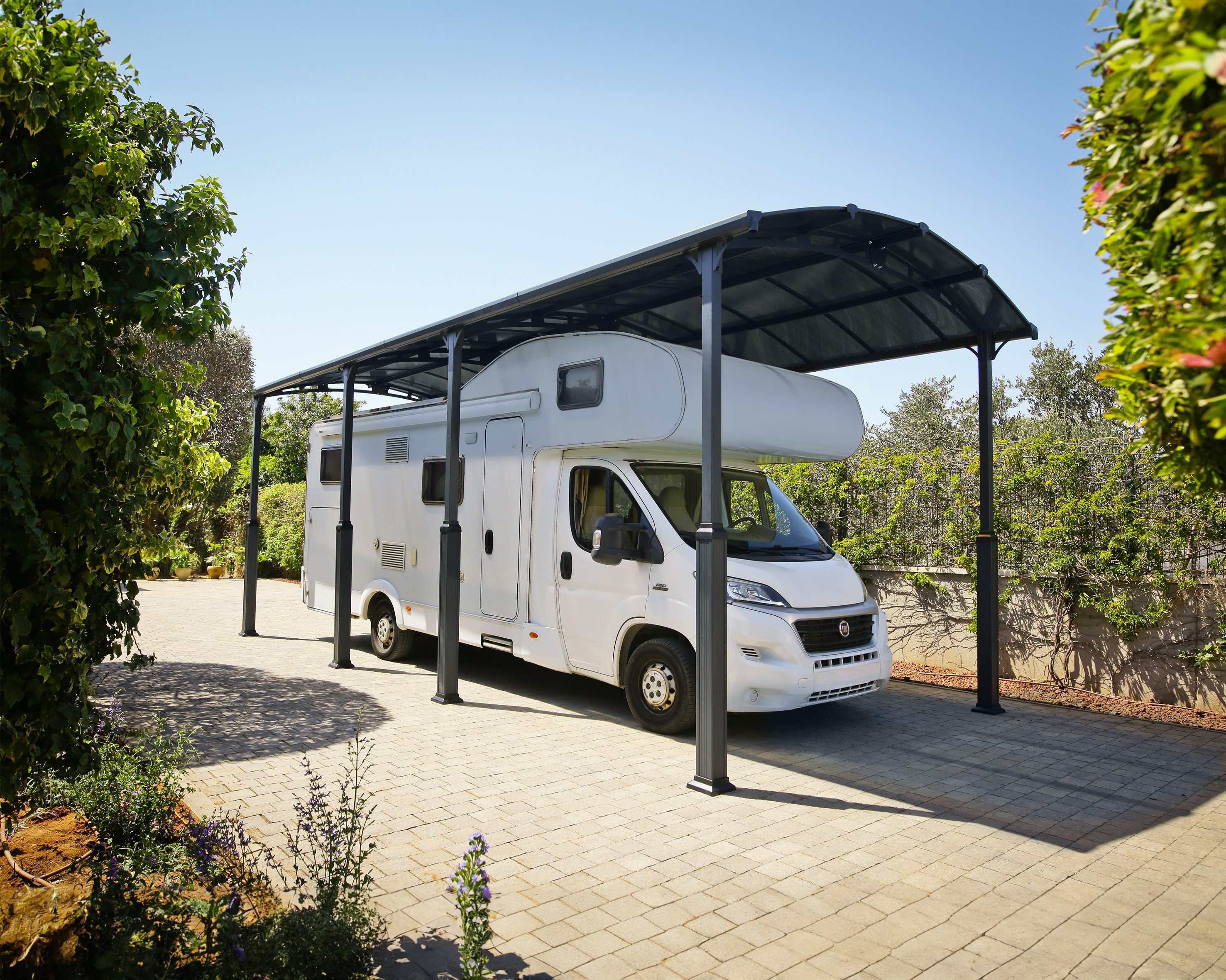 Canopia Alpine 863X360X307 cm RV Carport en Boothuis Donkergrijs Brons-7290108601138 Canopia Alpine 863X360X307 cm RV Carport en Boothuis Donkergrijs Brons