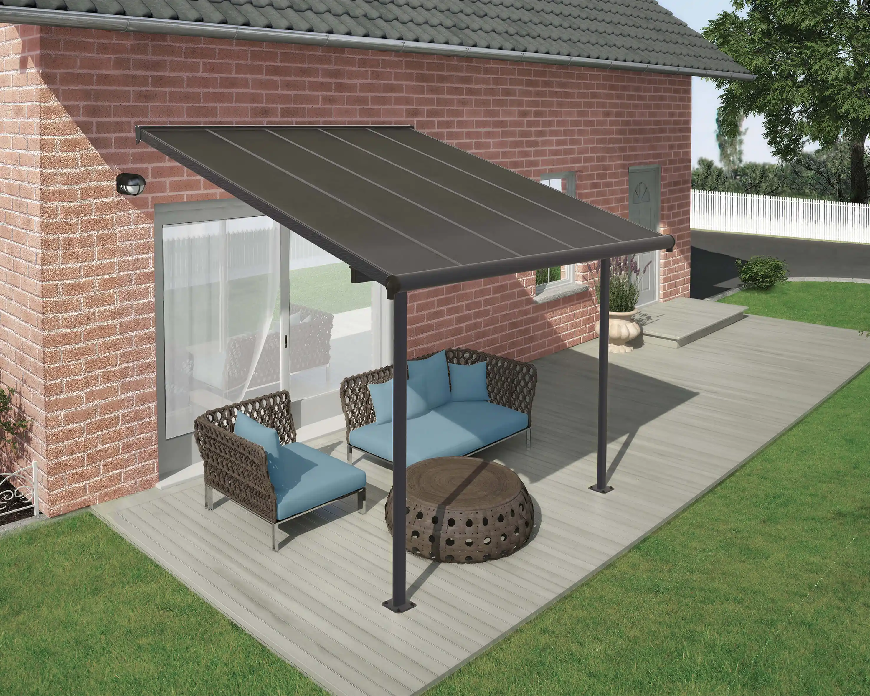 Canopia Capri 314X295X299 cm Terrasoverkapping Donkergrijs Brons