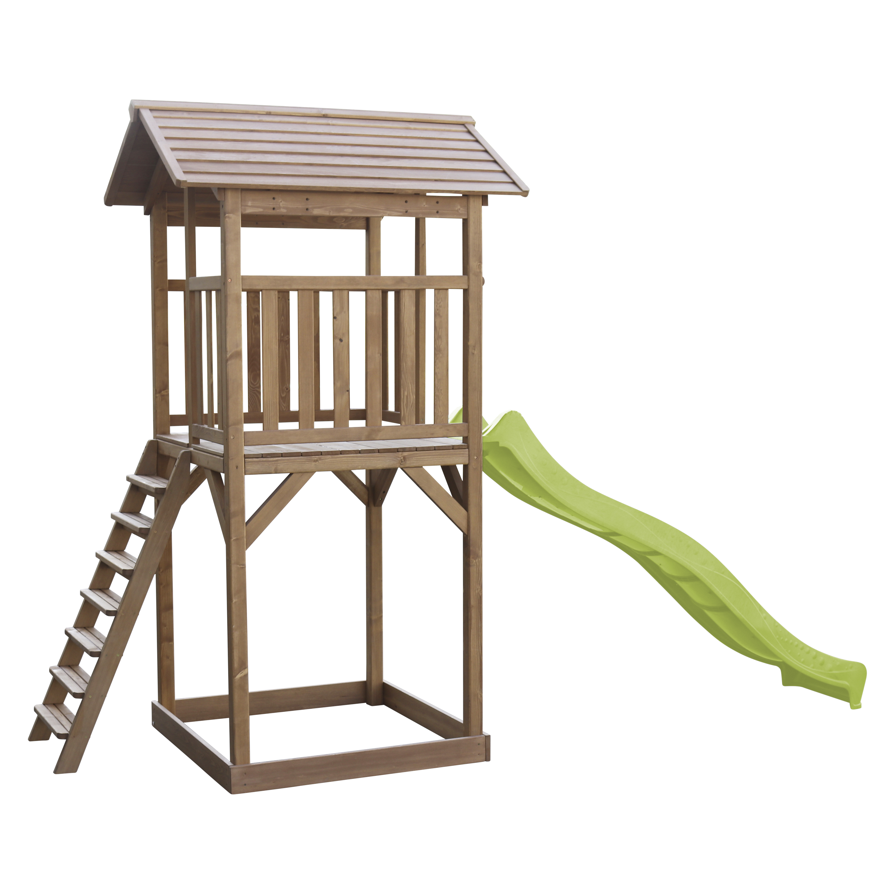 AXI Beach Tower Brown - Lime Green Slide