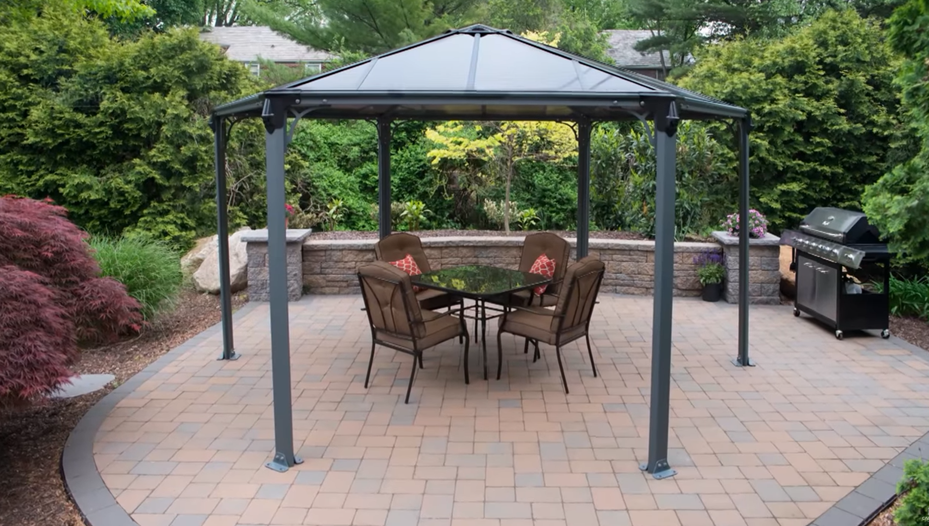 Canopia Monaco 390X450X290 cm Pavillon de jardin Gris foncé Bronze