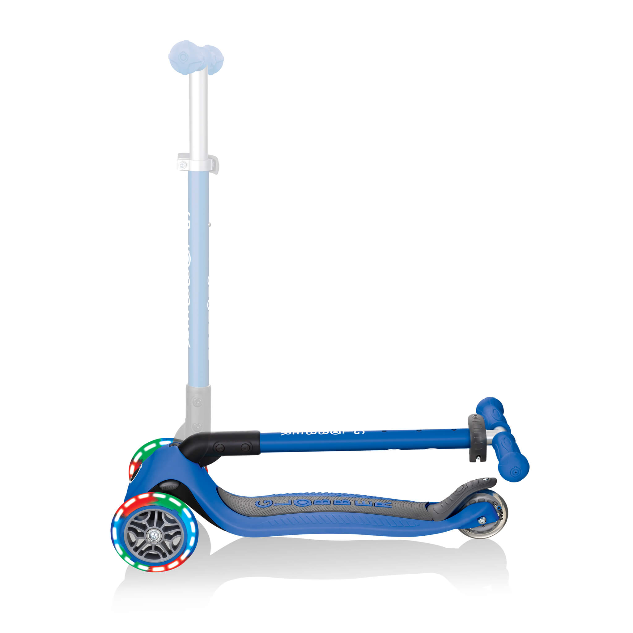 Globber Primo Foldable Lights Trottinette Bleue