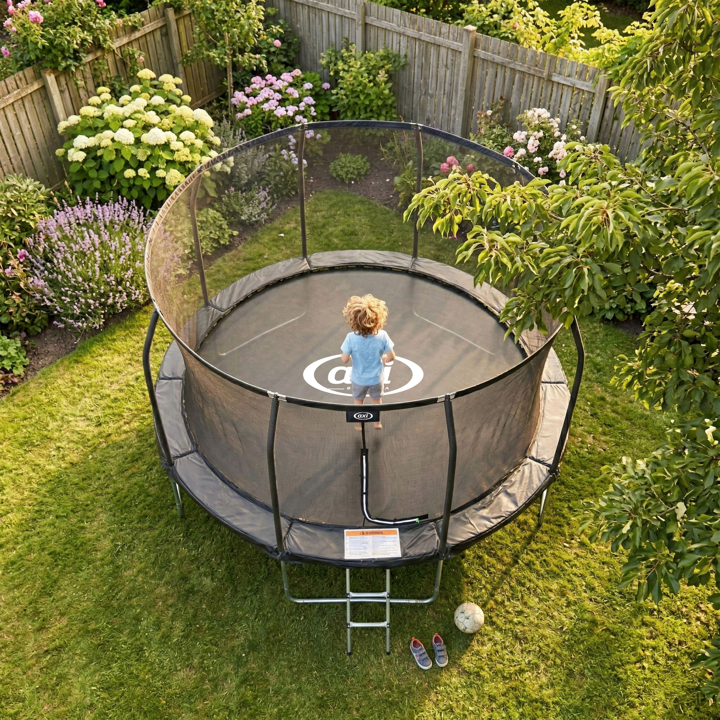AXI Houston Trampoline Ø 366 cm with ladder – Onground – Black