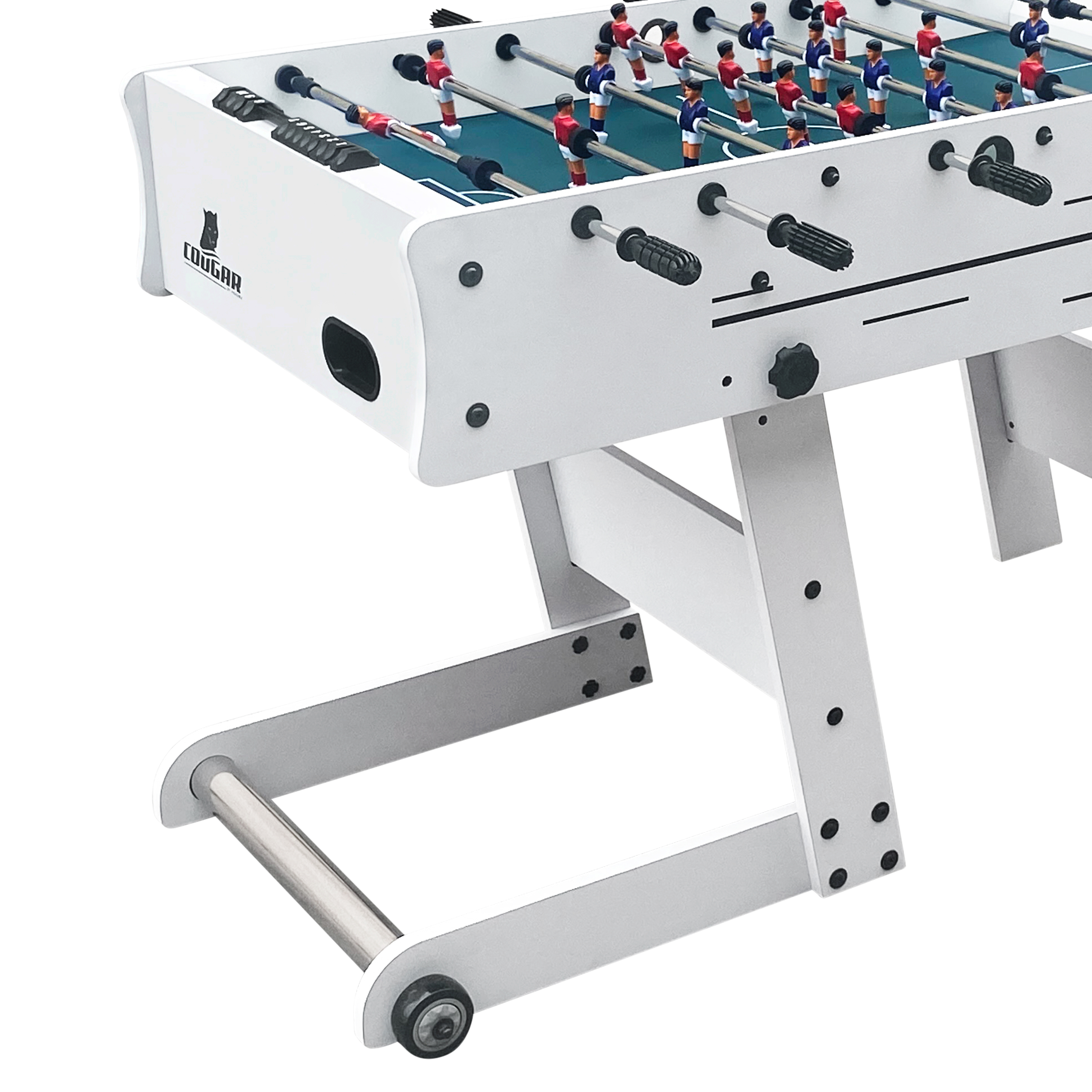 Cougar Scorpion Kick TS Folding Football Table - White