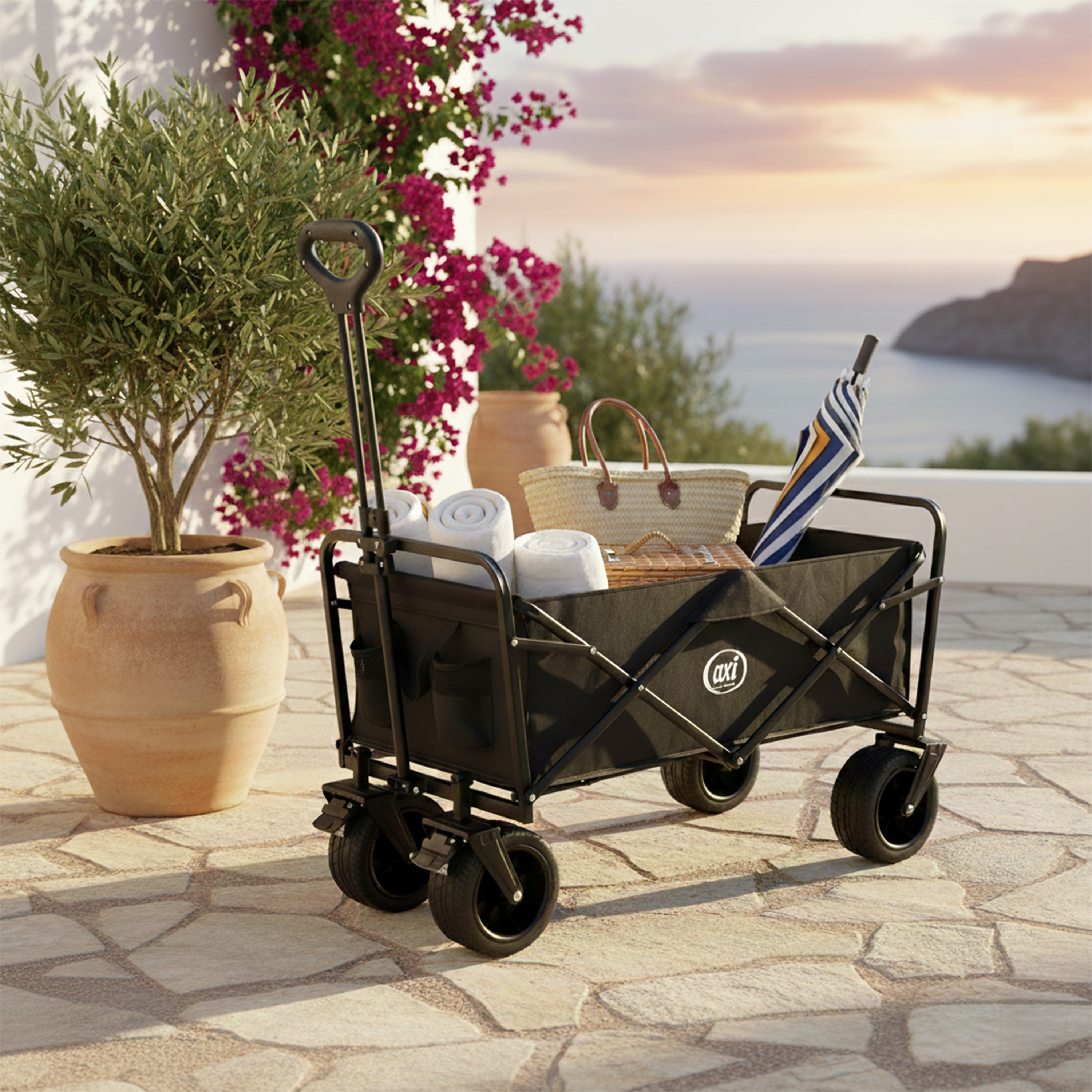 AXI AB131 Foldable Beach Wagon - Black