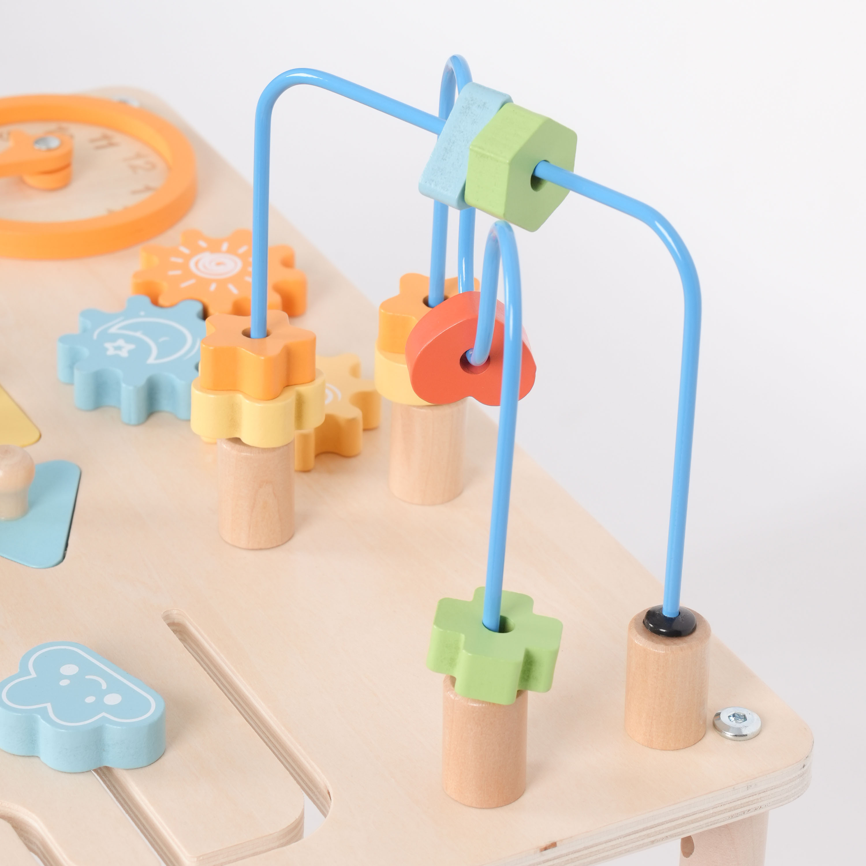 Sunny Maud Wooden Activity Table with Bead Maze