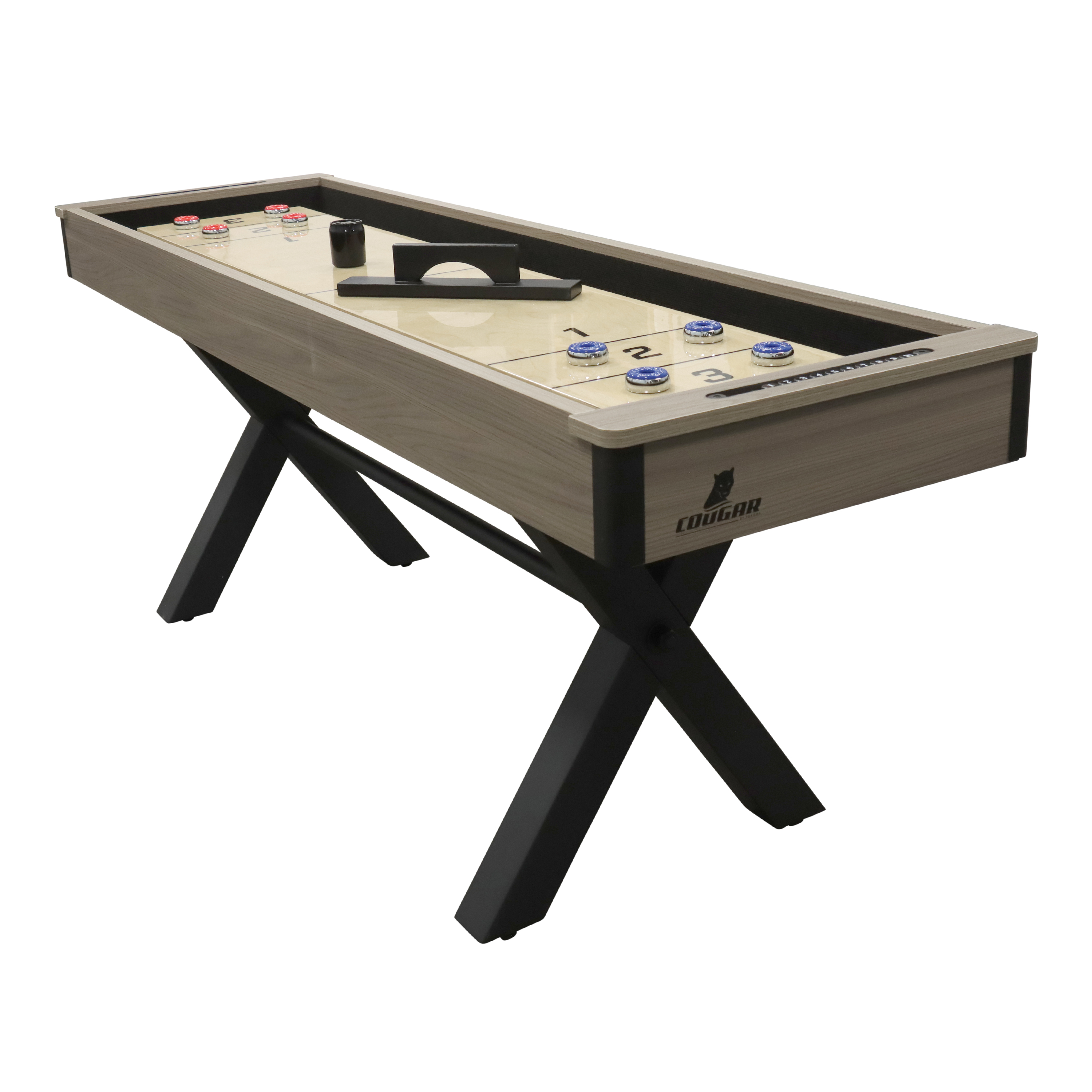 Cougar Mason American Shuffleboard Table Oak/Black