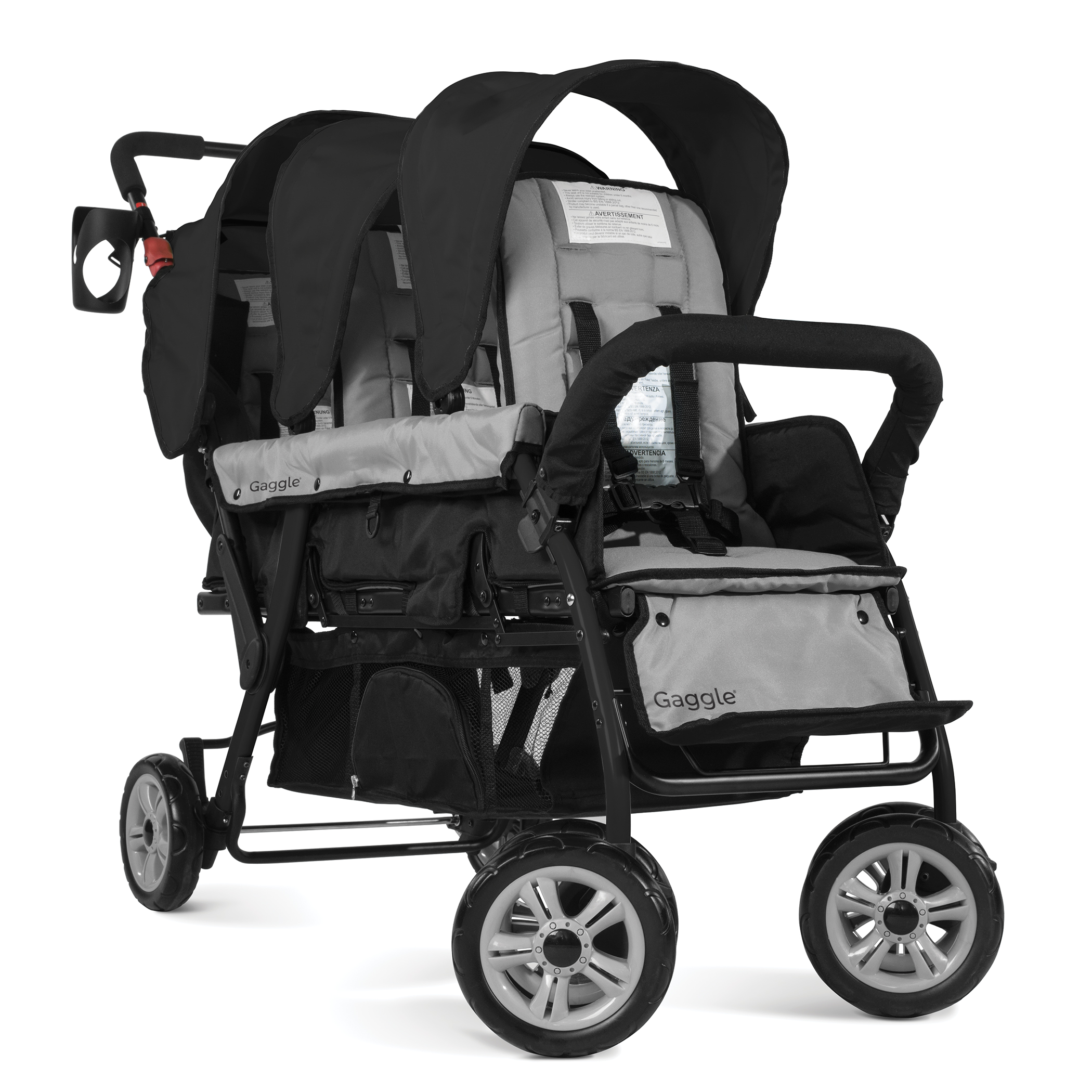 Gaggle Compass Stroller for 3 Children - Black-0849801001164 Gaggle Compass Stroller for 3 Children - Black
