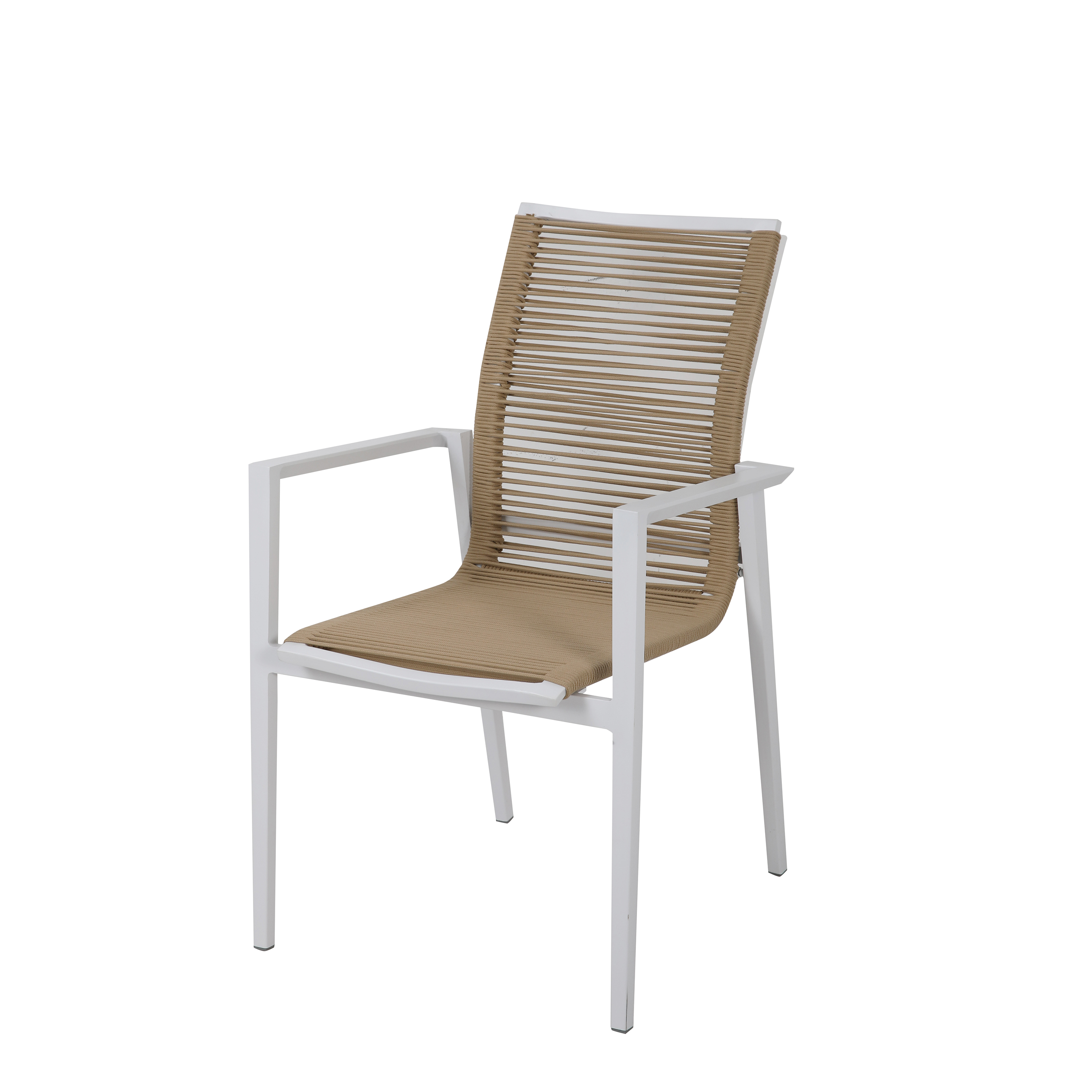 AXI Zora Salon de jardin avec 4 chaises blanches en PSPC