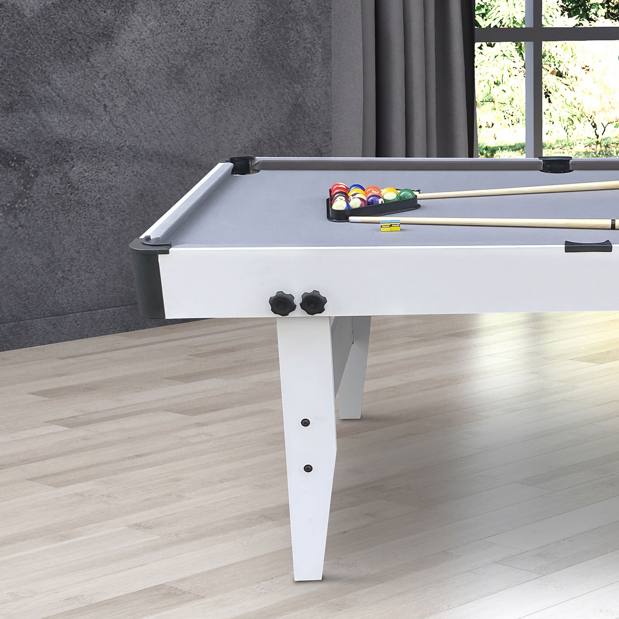 Cougar Hustle XL Table de billard pliante Blanche/Grise