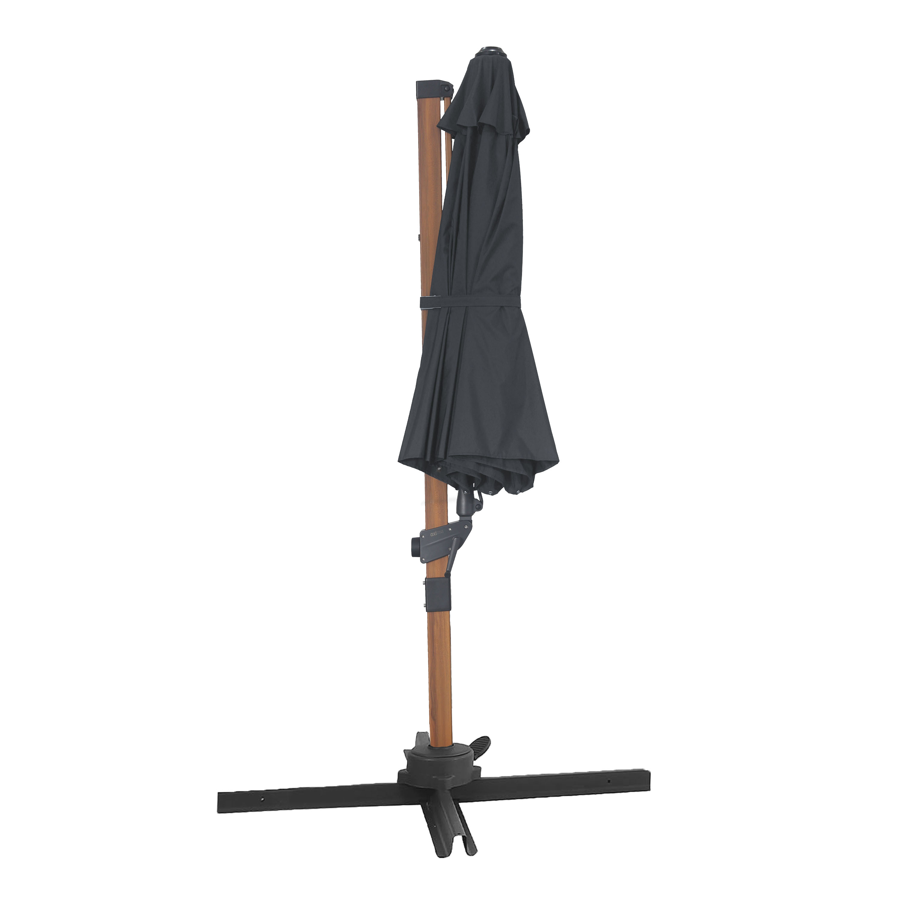 AXI Solis Cantilever Parasol Ø 300cm Wood-look/Grey