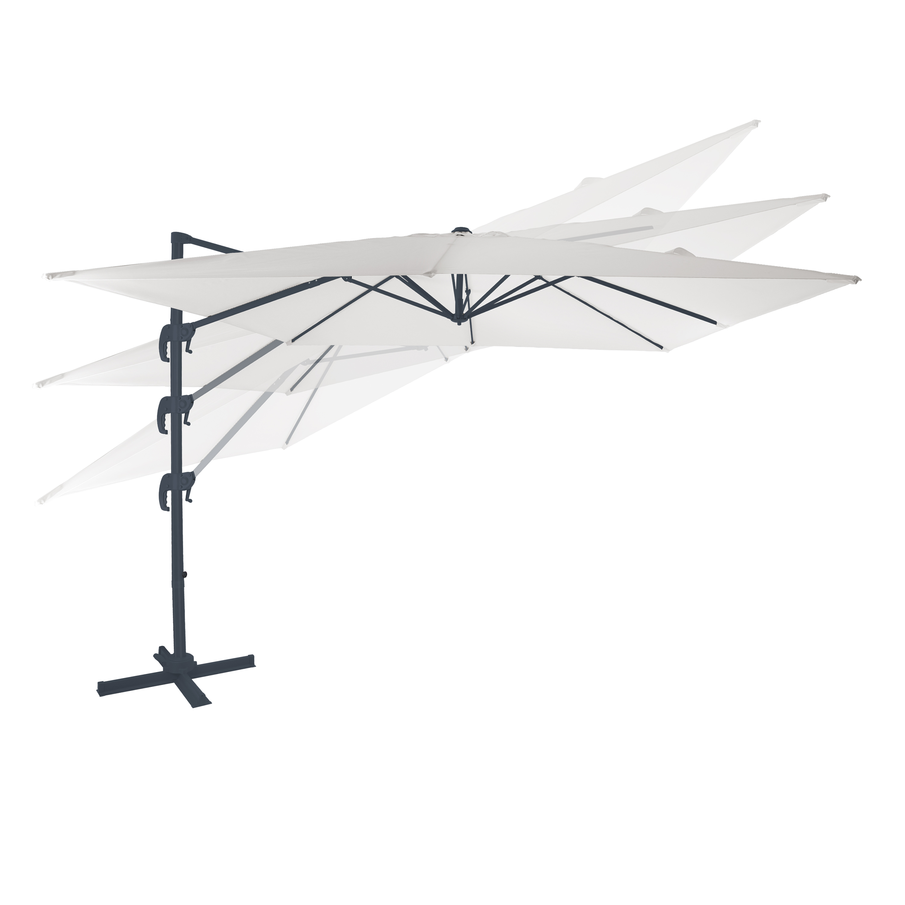 AXI Nima Parasol déporté 300x300cm Anthracite/Beige 