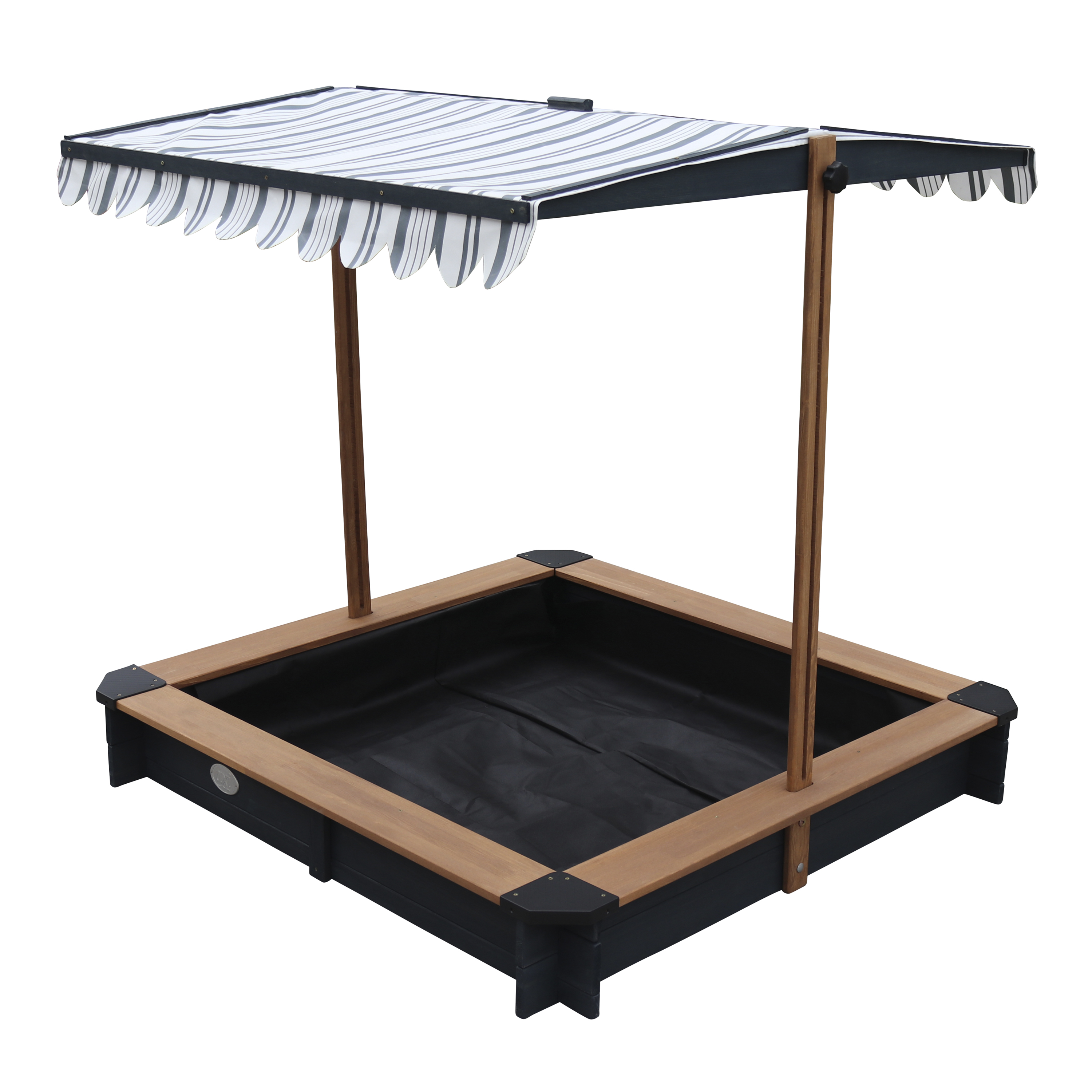 AXI Lily Sandbox with Canopy - 118 x 118 cm - Anthracite/Brown