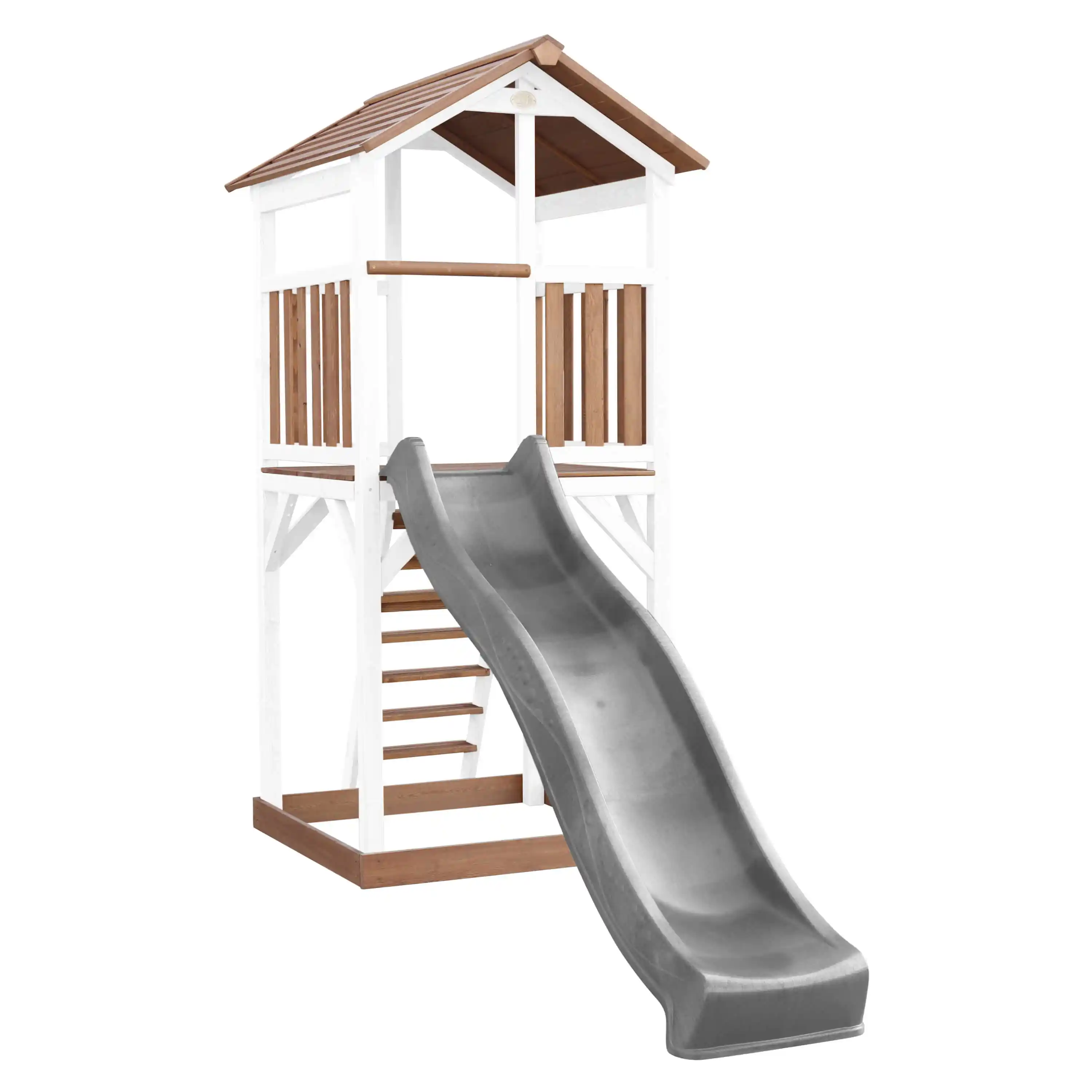 AXI Beach Tower Aire de jeux Marron/Blanche - Toboggan Gris