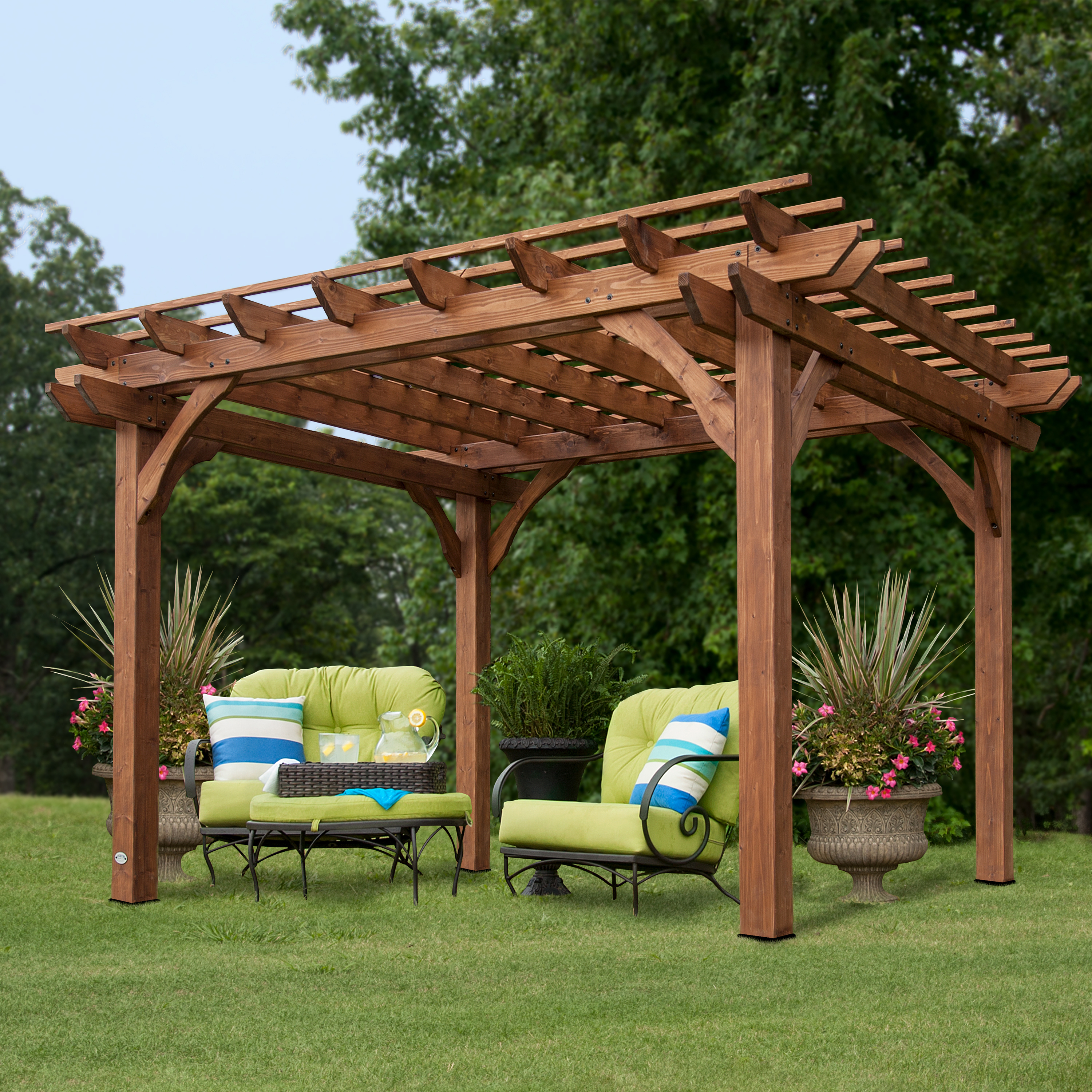 Backyard Discovery Pergola en bois 305 x 366 cm