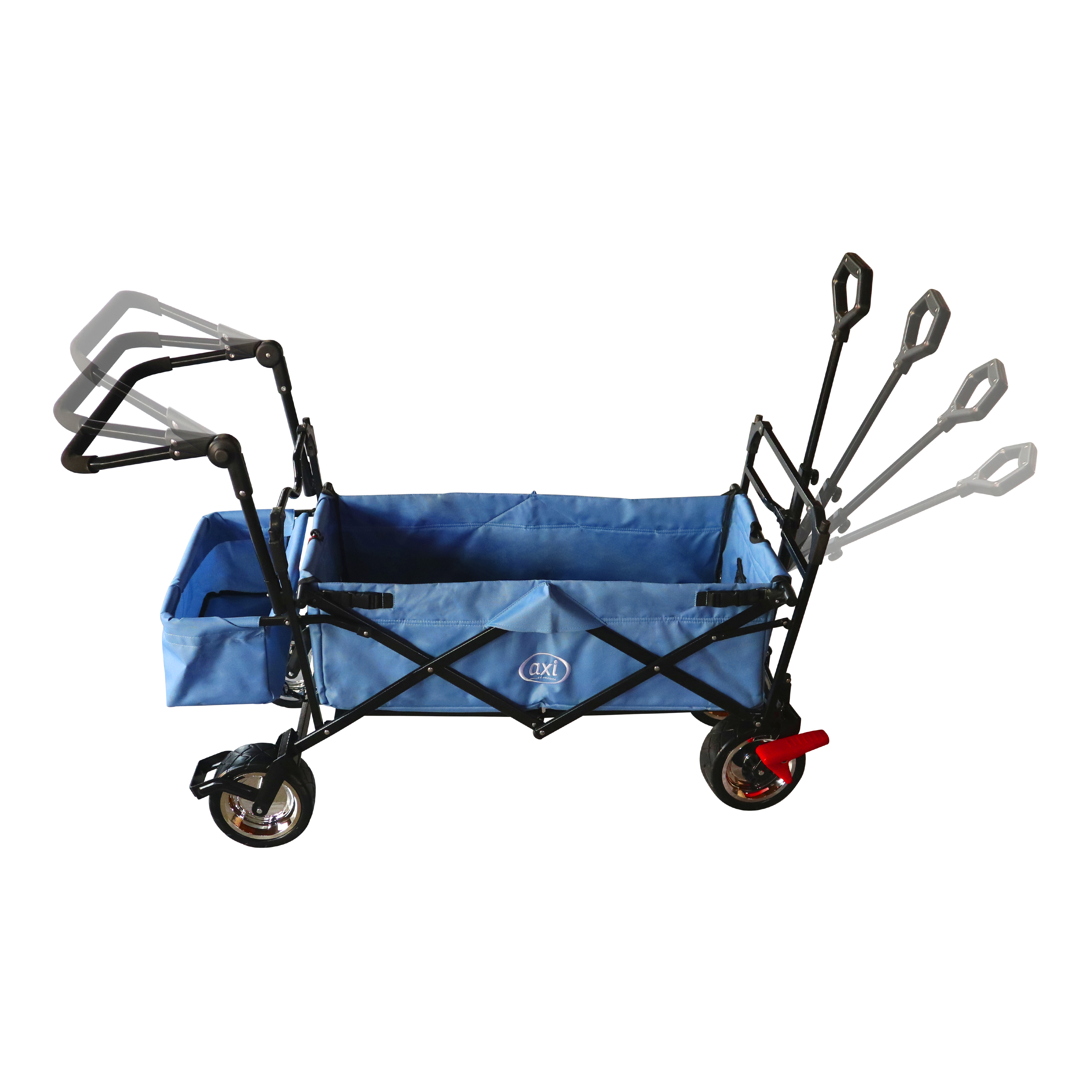 AXI AB210 Foldable Beach Wagon with roof. bag. brake. and handlebar - Blue