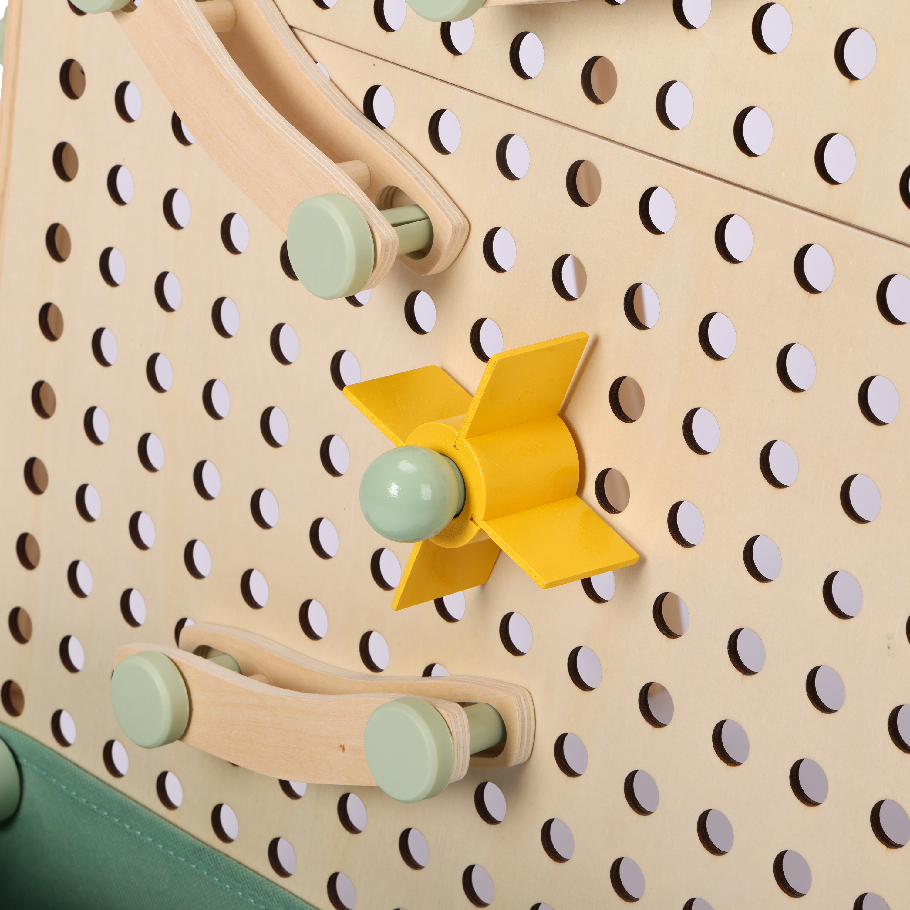 Sunny Mika Activity Easel with Pegboard - Natural Brown