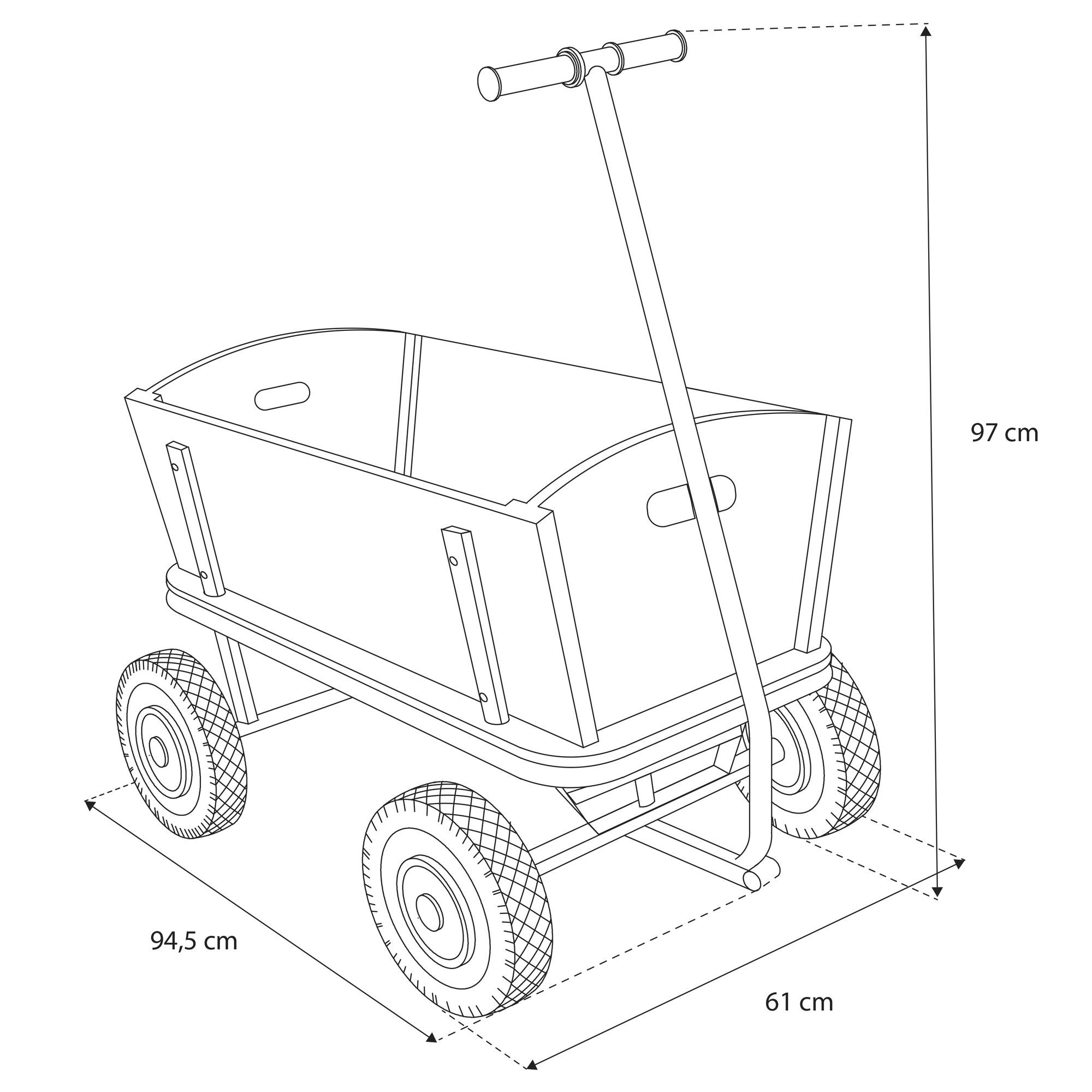 Sunny Billy Chariot de Jardin Rouge