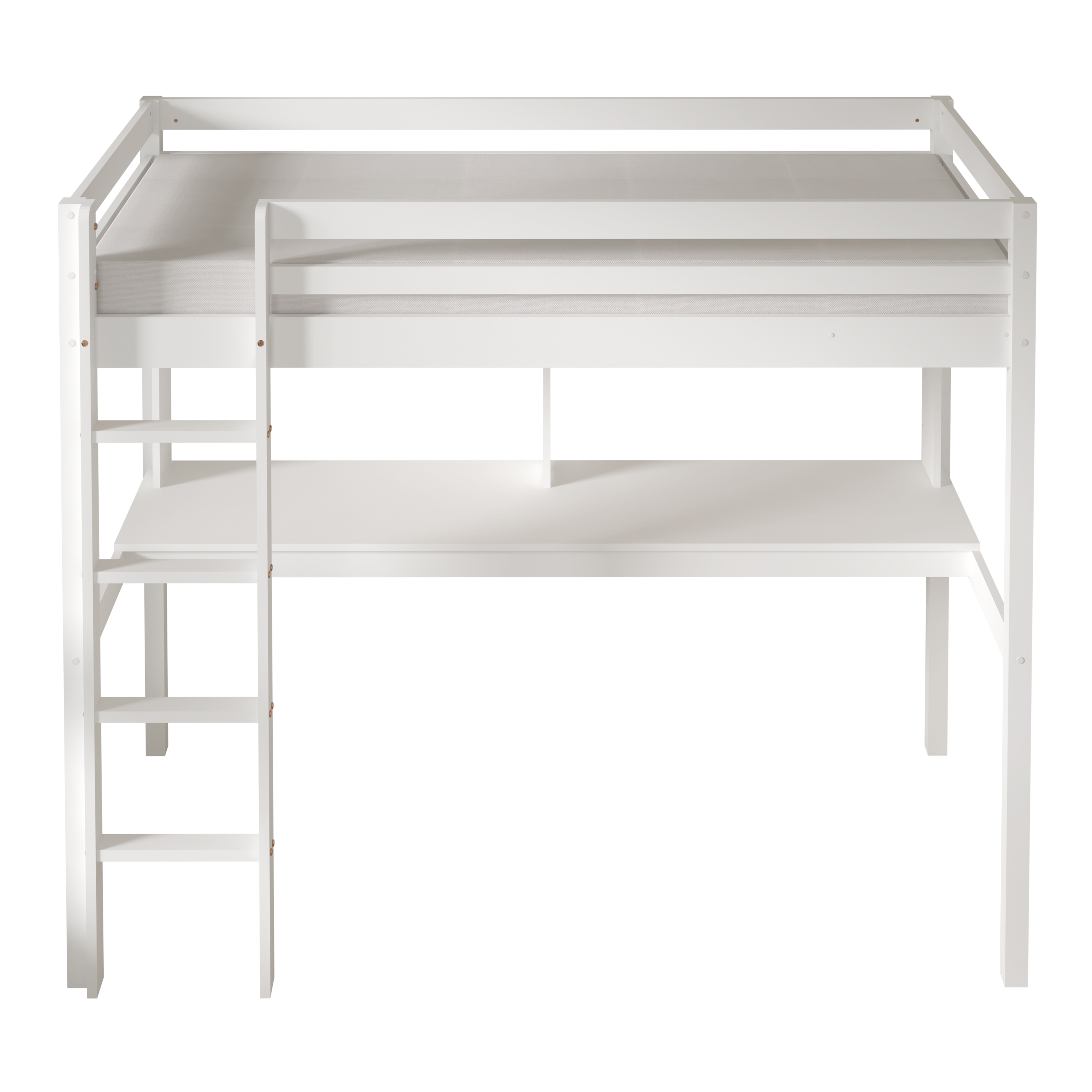 Sunny Sil Loft Bed with Desk White – Without Mattress
