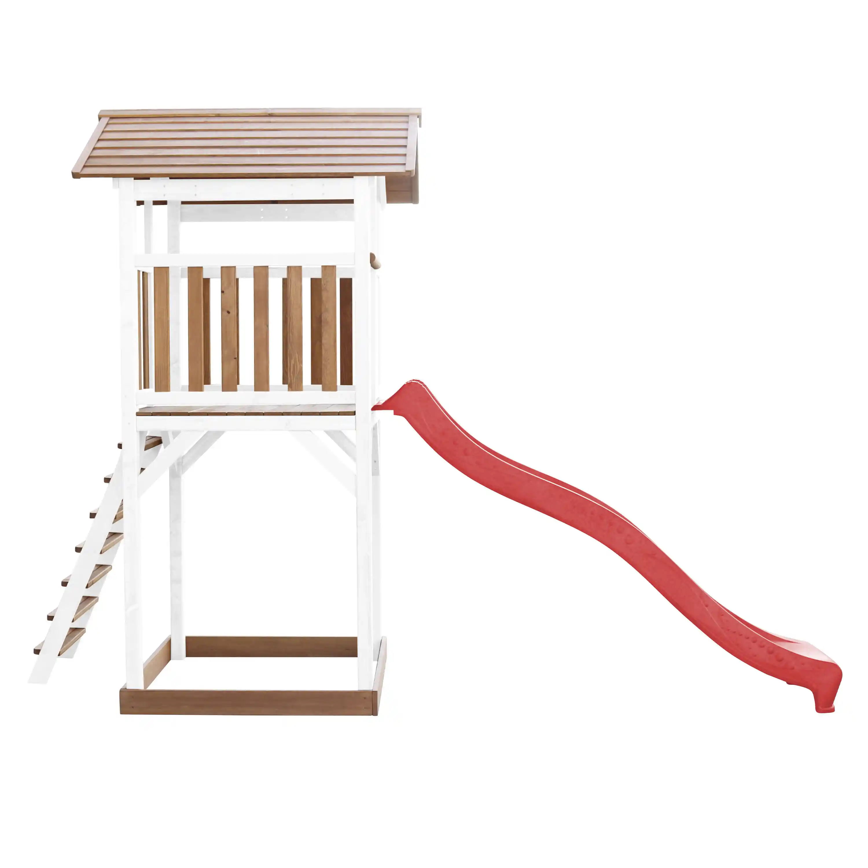 AXI Beach Tower Speeltoren Bruin/wit - Rode Glijbaan