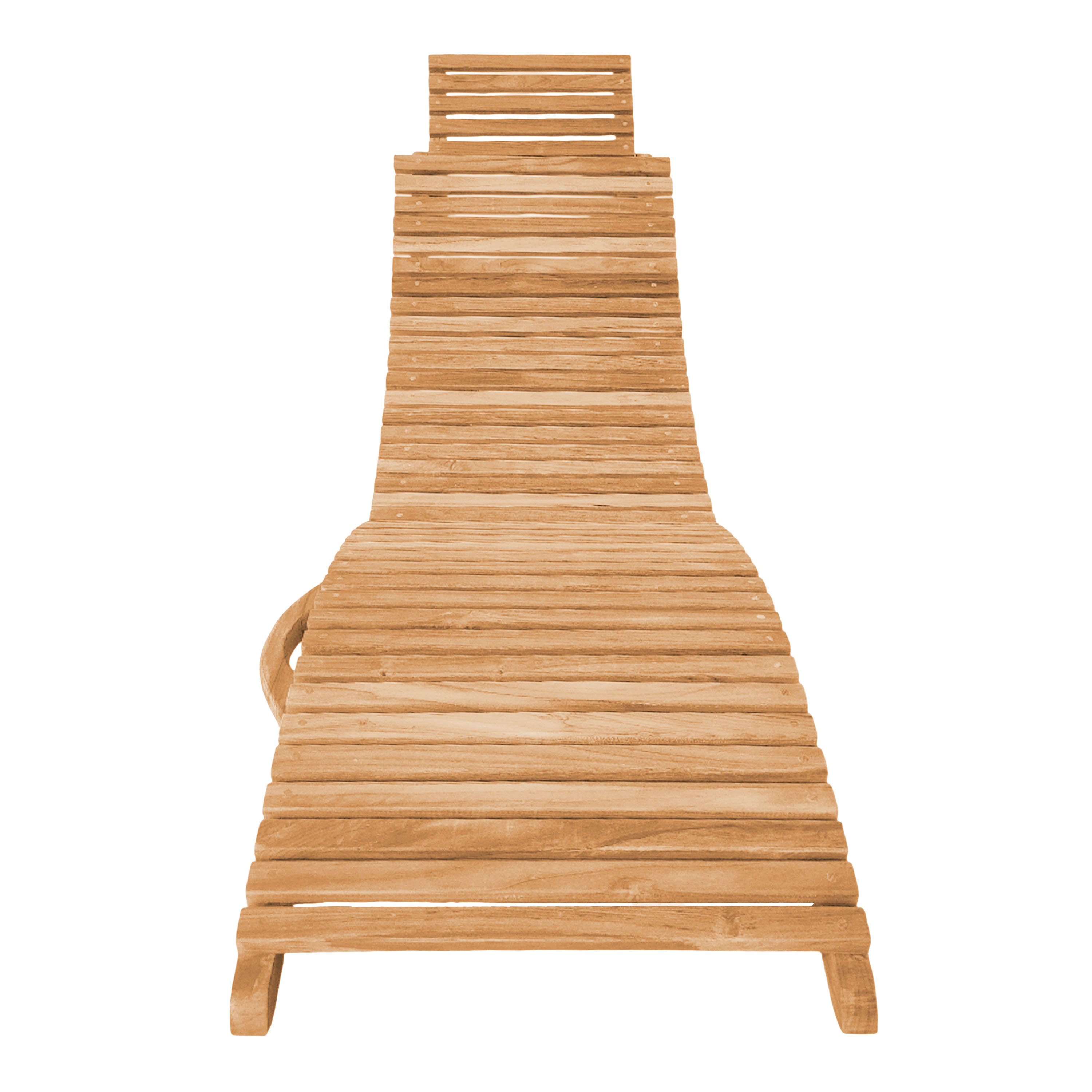 AXI Manny Teak Curved Sunbed Foldable