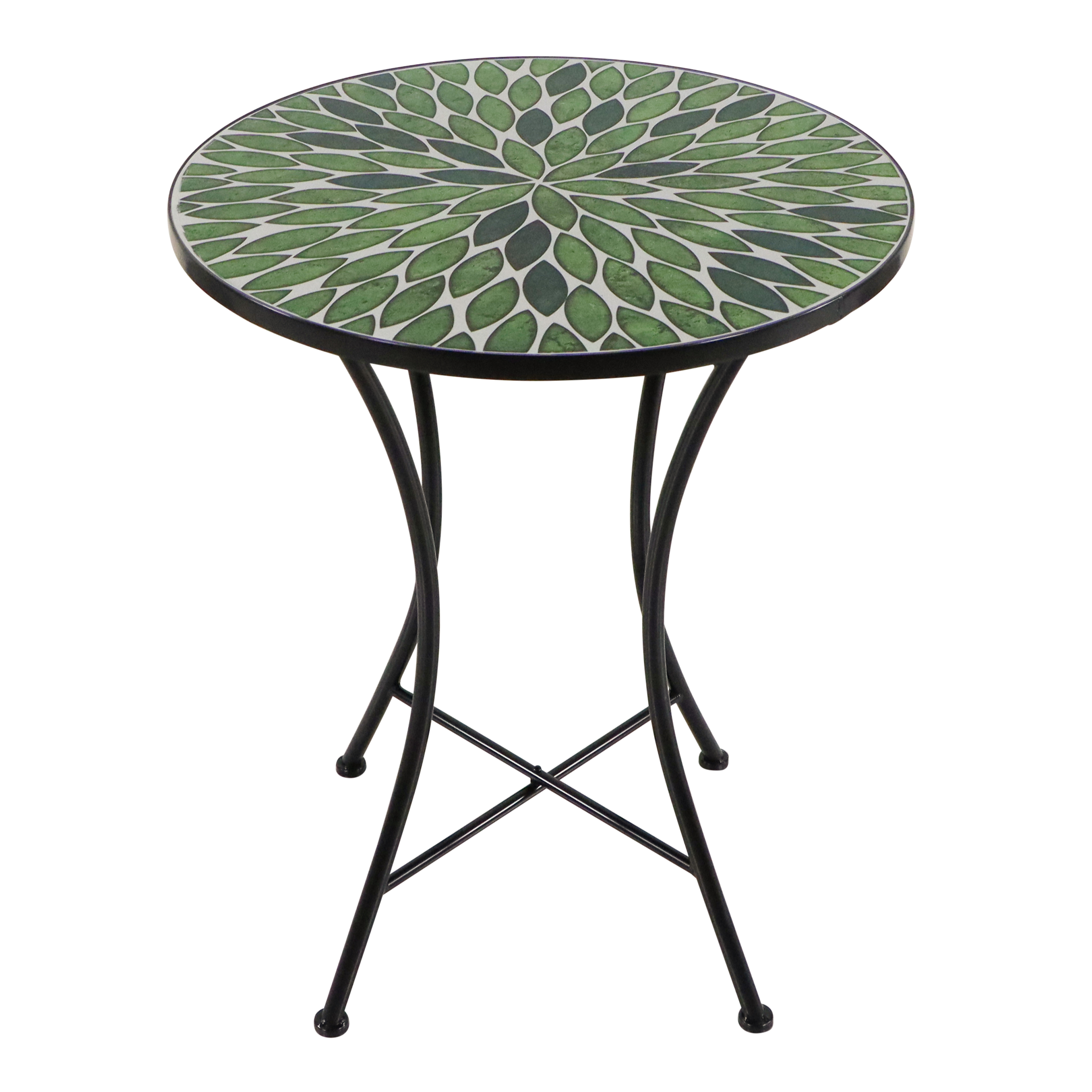 AXI Amélie Chaise Bistrot Mosaïque Feuilles Vertes