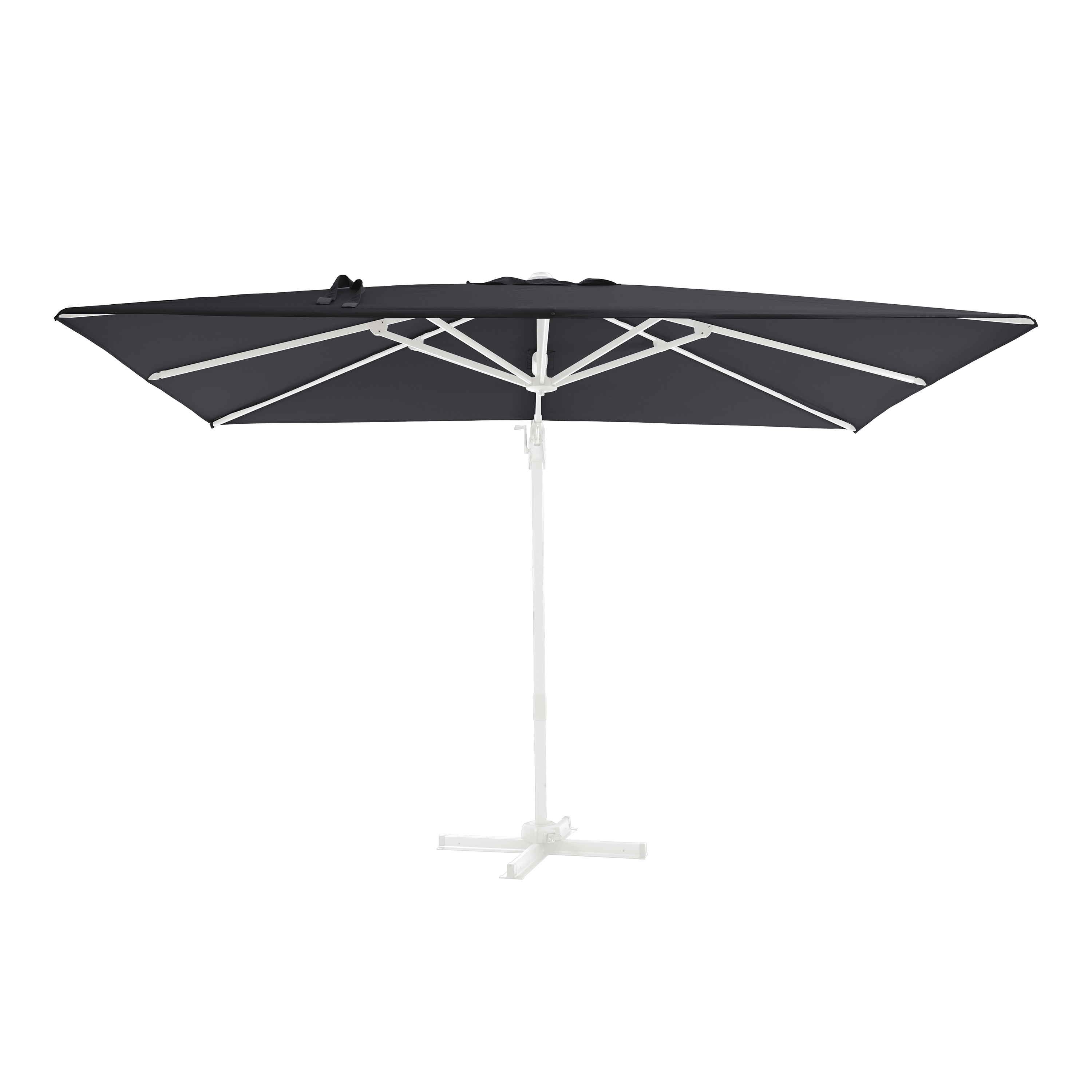 AXI Milad Premium Parasol déporté 200x300cm Blanc/Gris