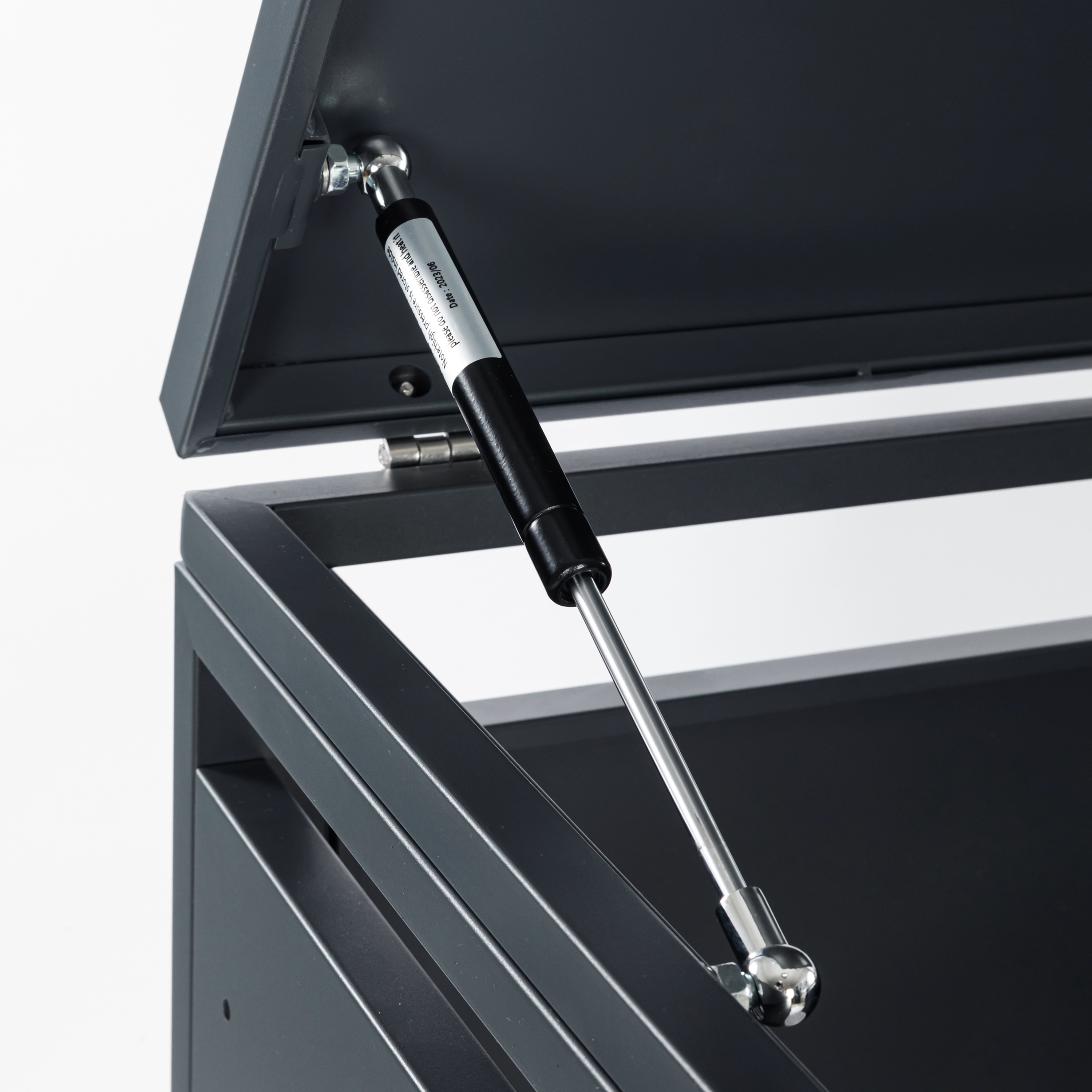 AXI Lucas Metal Garbage Bin Shed Anthracite - 2 Garbage Bins