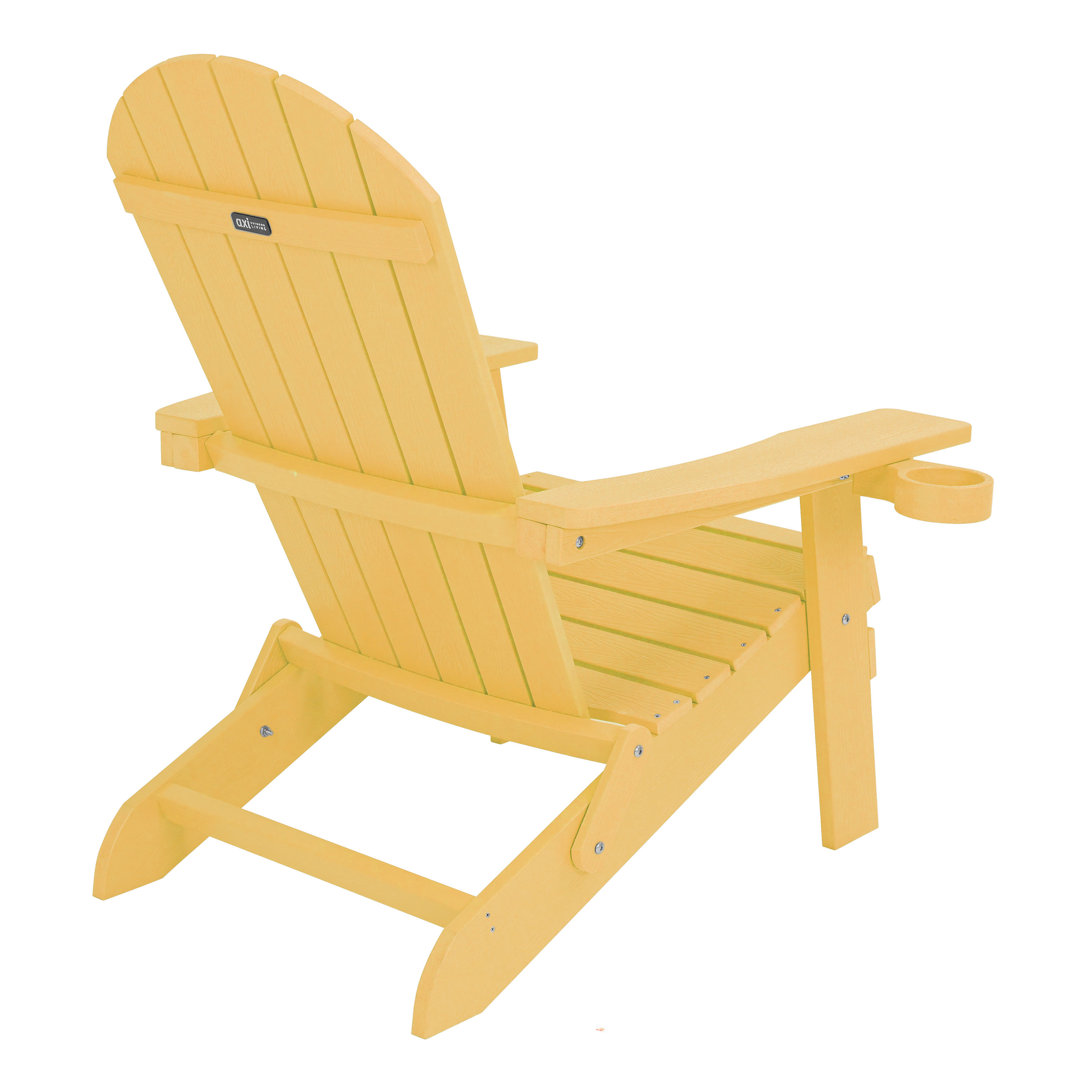 AXI Claire Folding Adirondack Chair Plastic Yellow