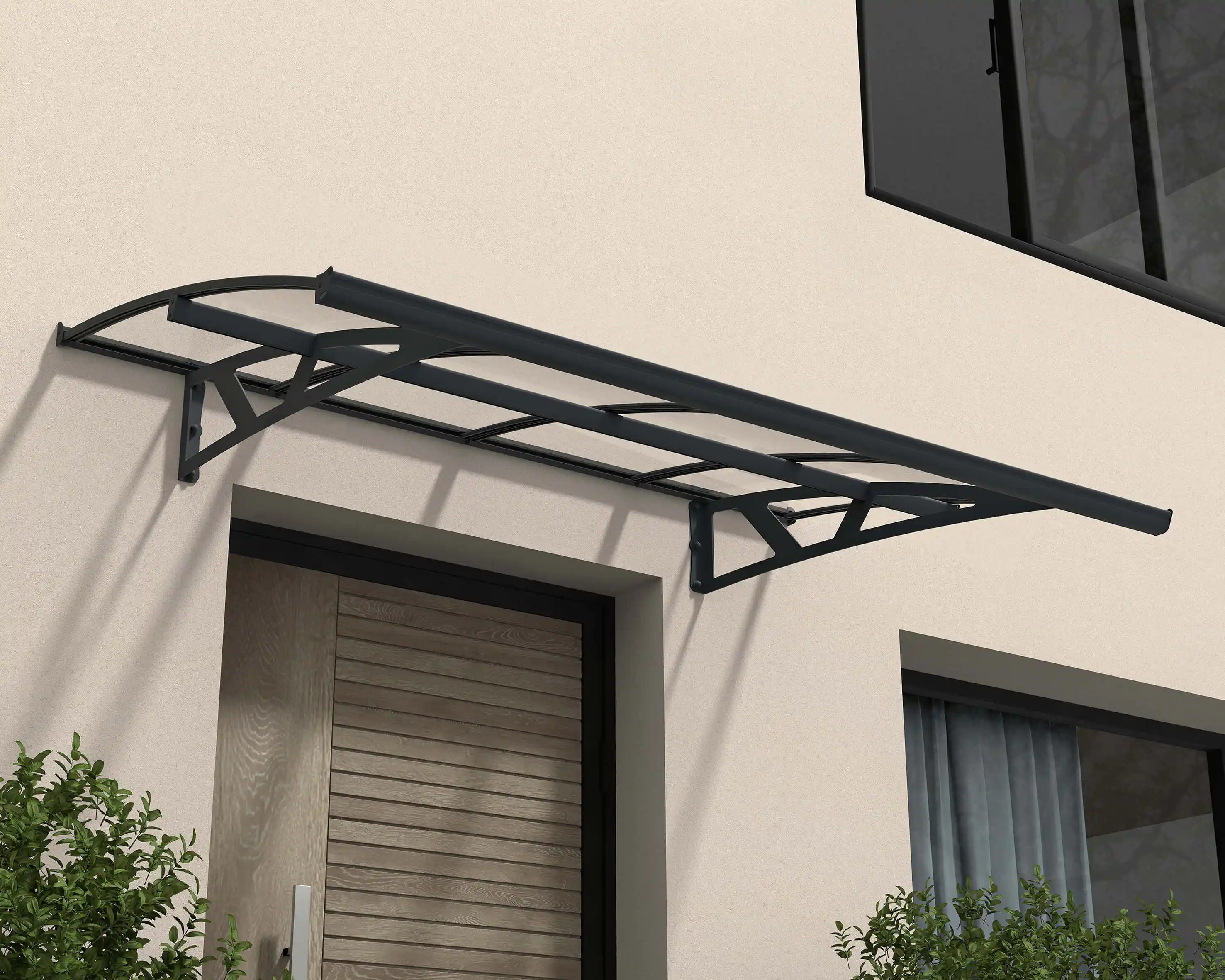 Canopia Amsterdam 223X140 cm  Deur en Veranda Luifel Donkergrijs Helder