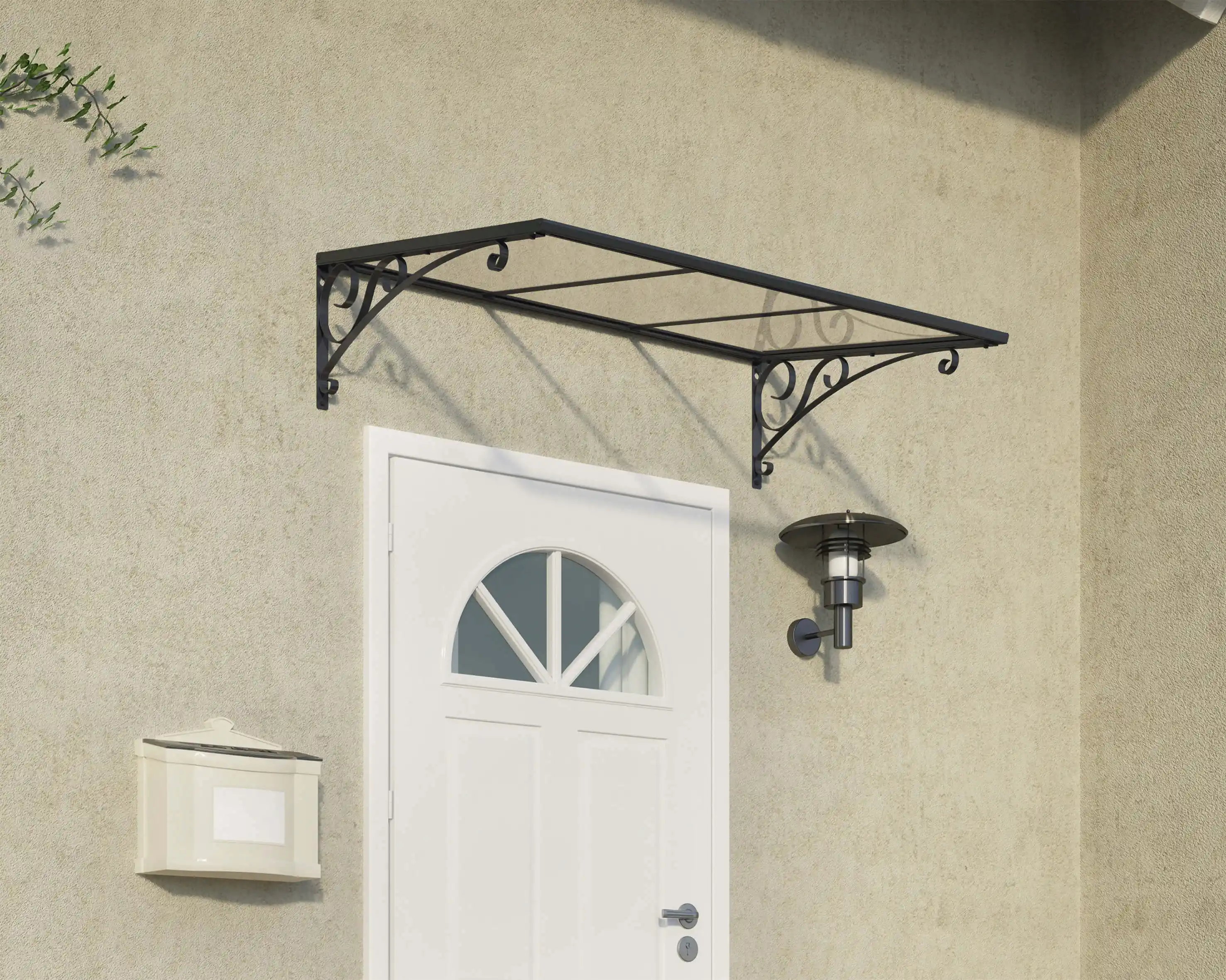 Canopia Venus Deur en Veranda Luifel 135X88X35 cm Donkergrijs Helder