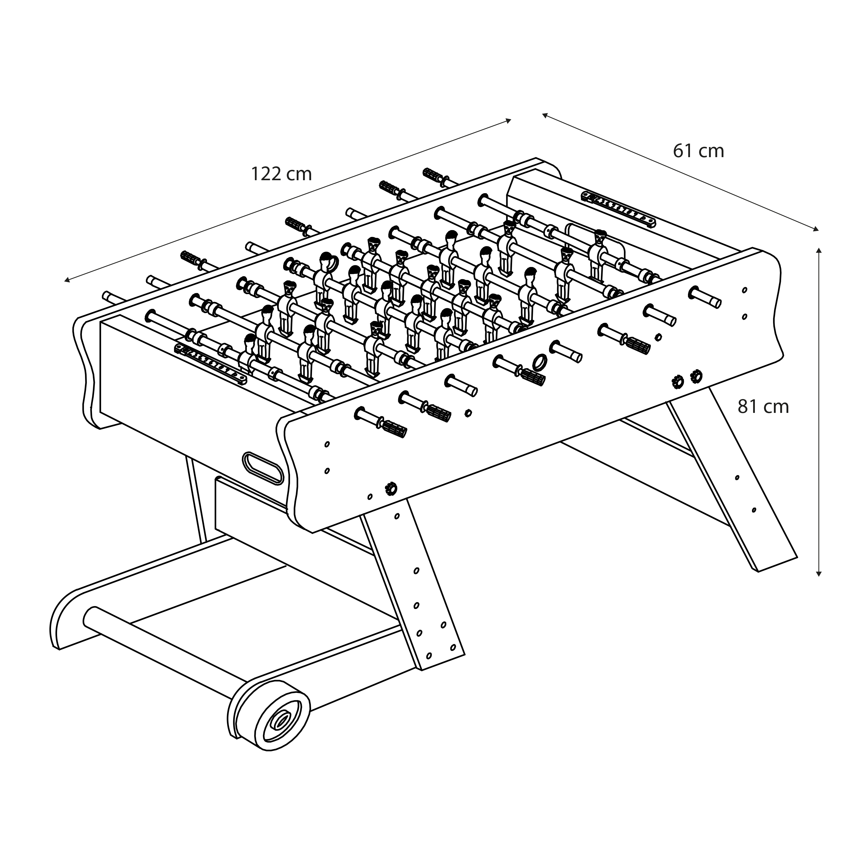 Cougar Scorpion Kick folding Football Table - White