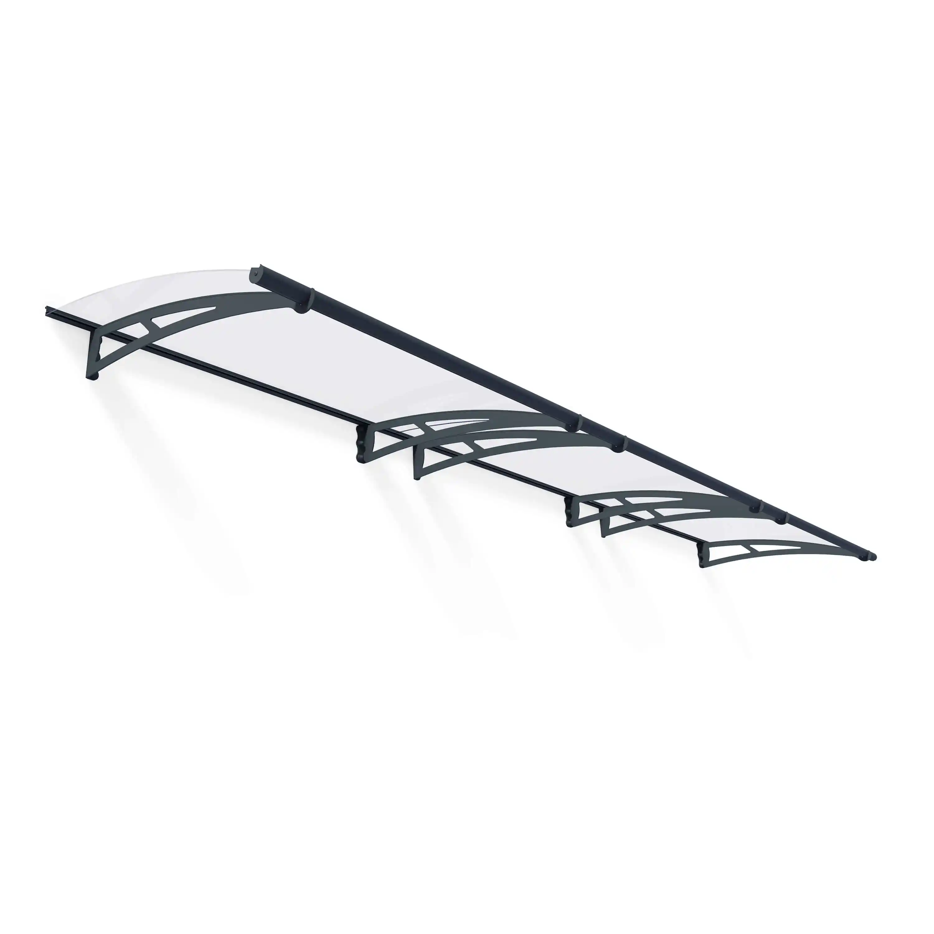Canopia Aquila 453X91 cm Deur en Veranda Luifel Donkergrijs Helder-7290108131260 Canopia Aquila 453X91 cm Deur en Veranda Luifel Donkergrijs Helder