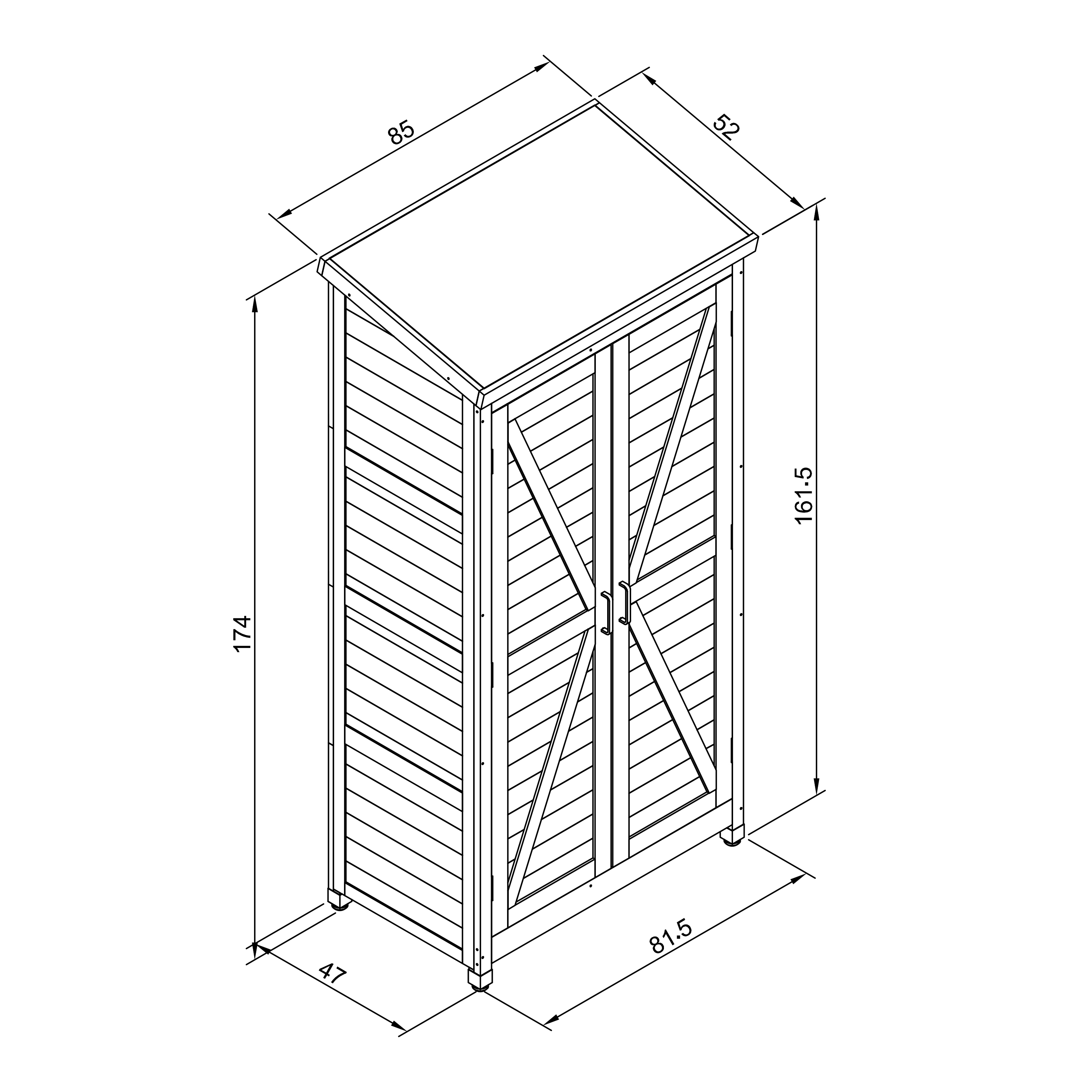 AXI Hugo Armoire de jardin en bois Marron  