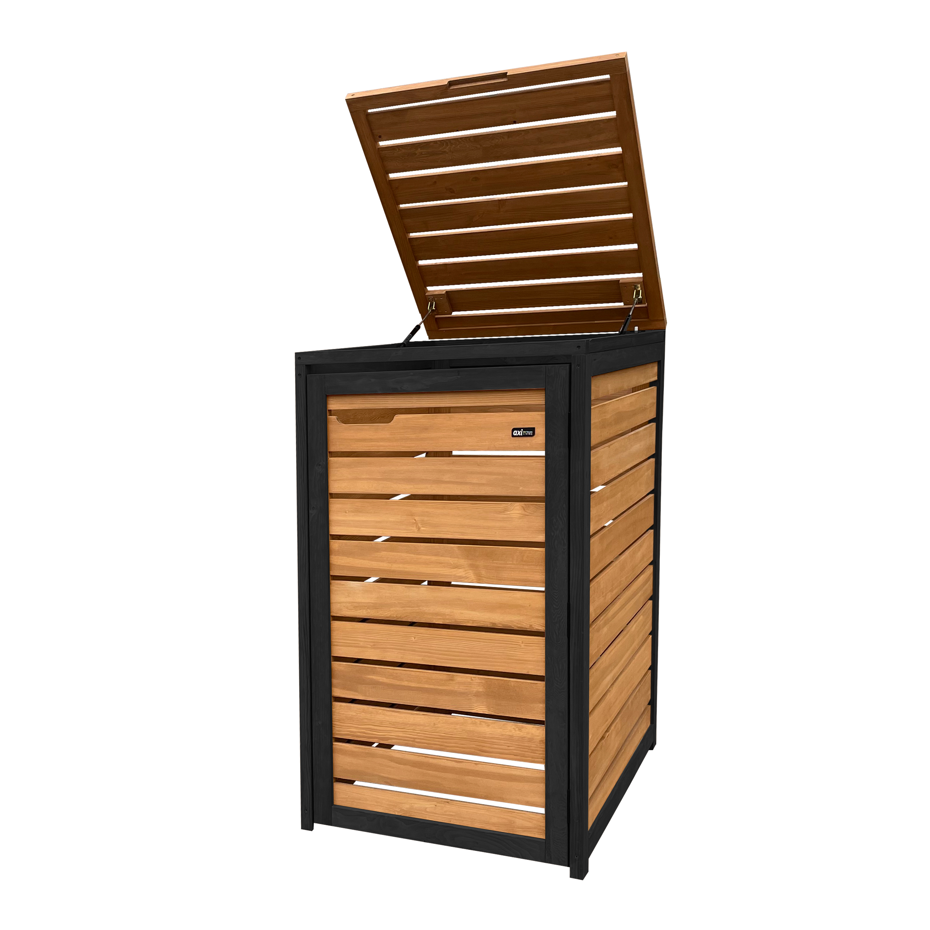 AXI Lex Wooden Bin Storage Brown/Black - 1 bin