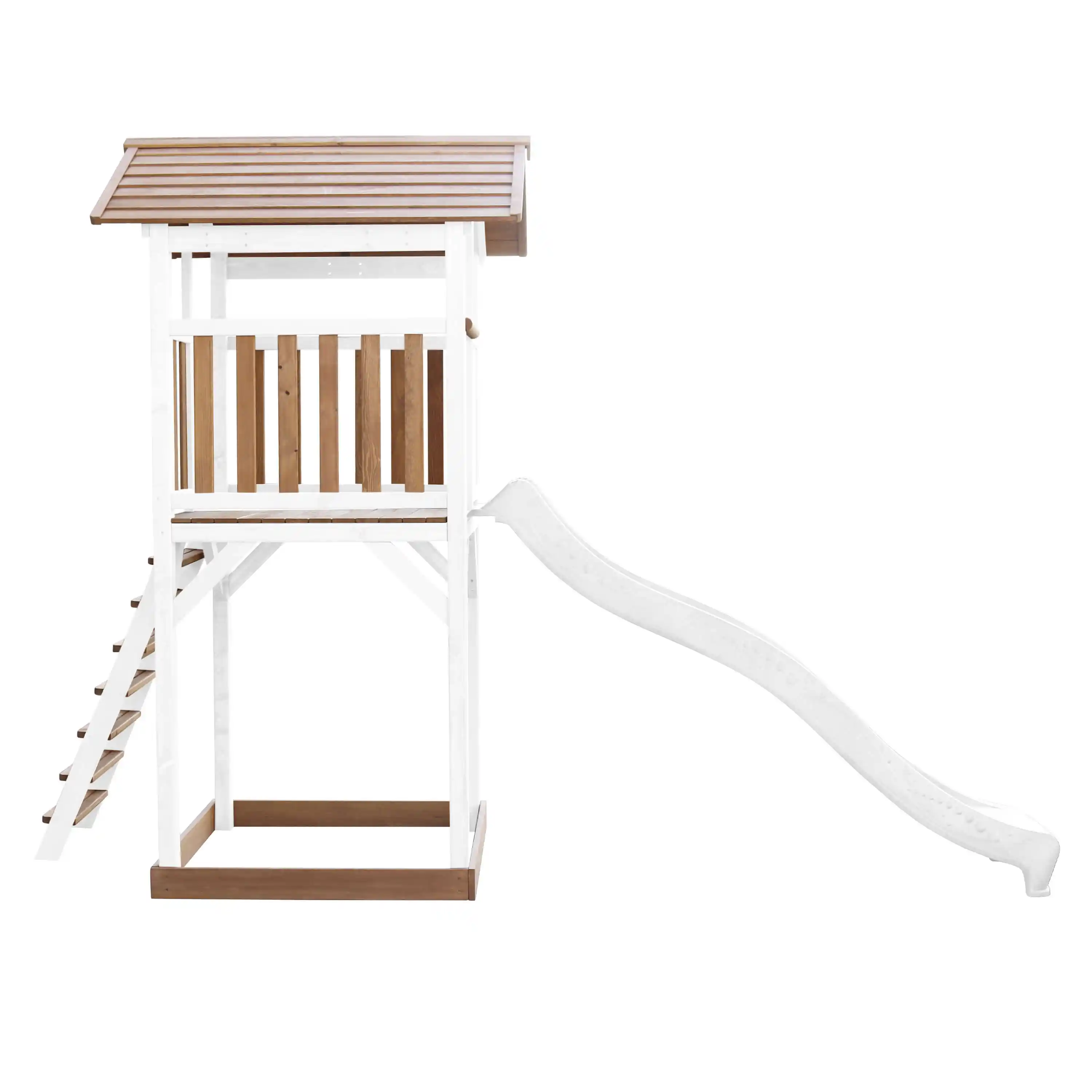 AXI Beach Tower Aire de jeux Marron/Blanche - Toboggan Blanc