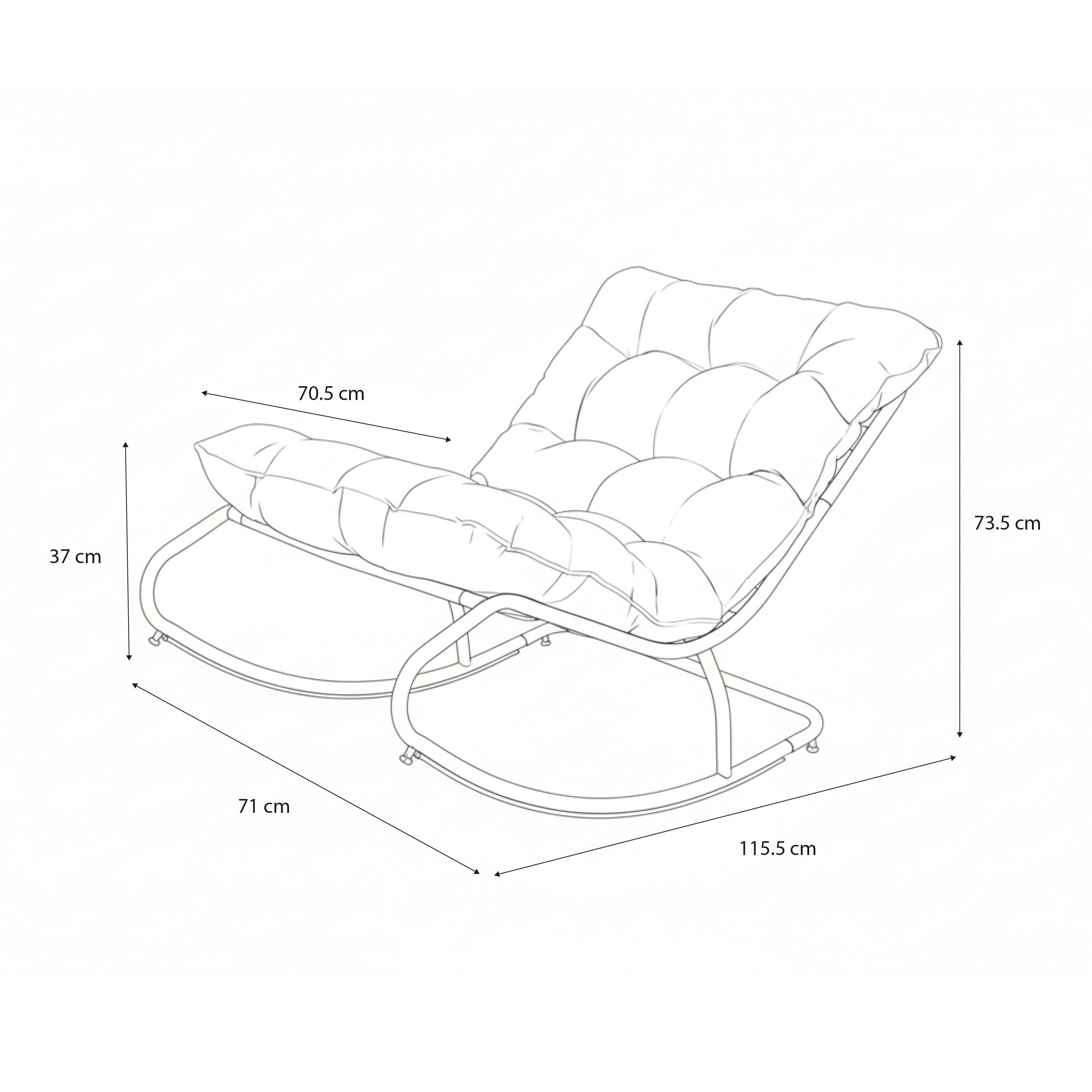 AXI Ruby Rocking Chair Black/Beige
