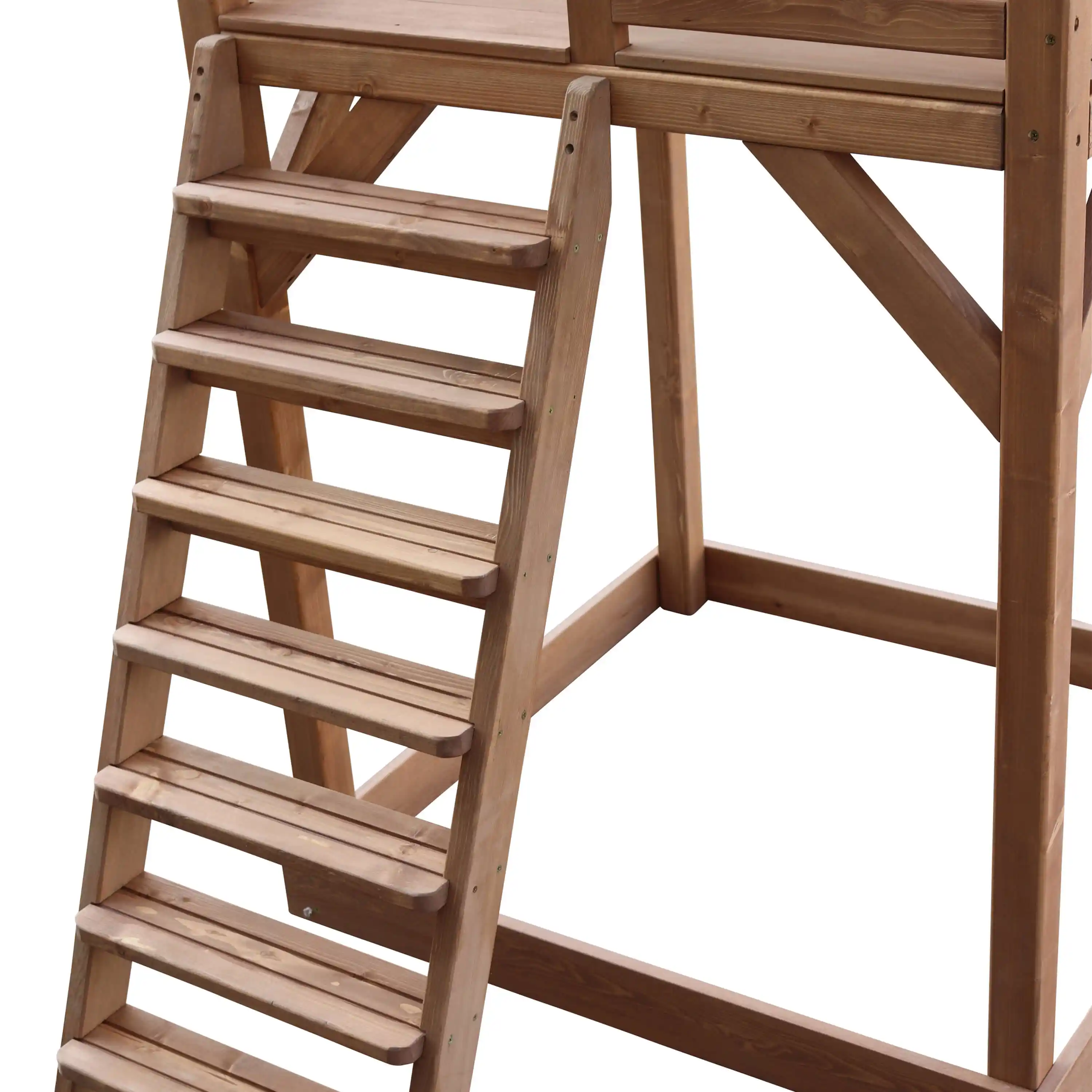 AXI Beach Tower Speeltoren met Roxy Nestschommel Bruin - Limoen groene Glijbaan