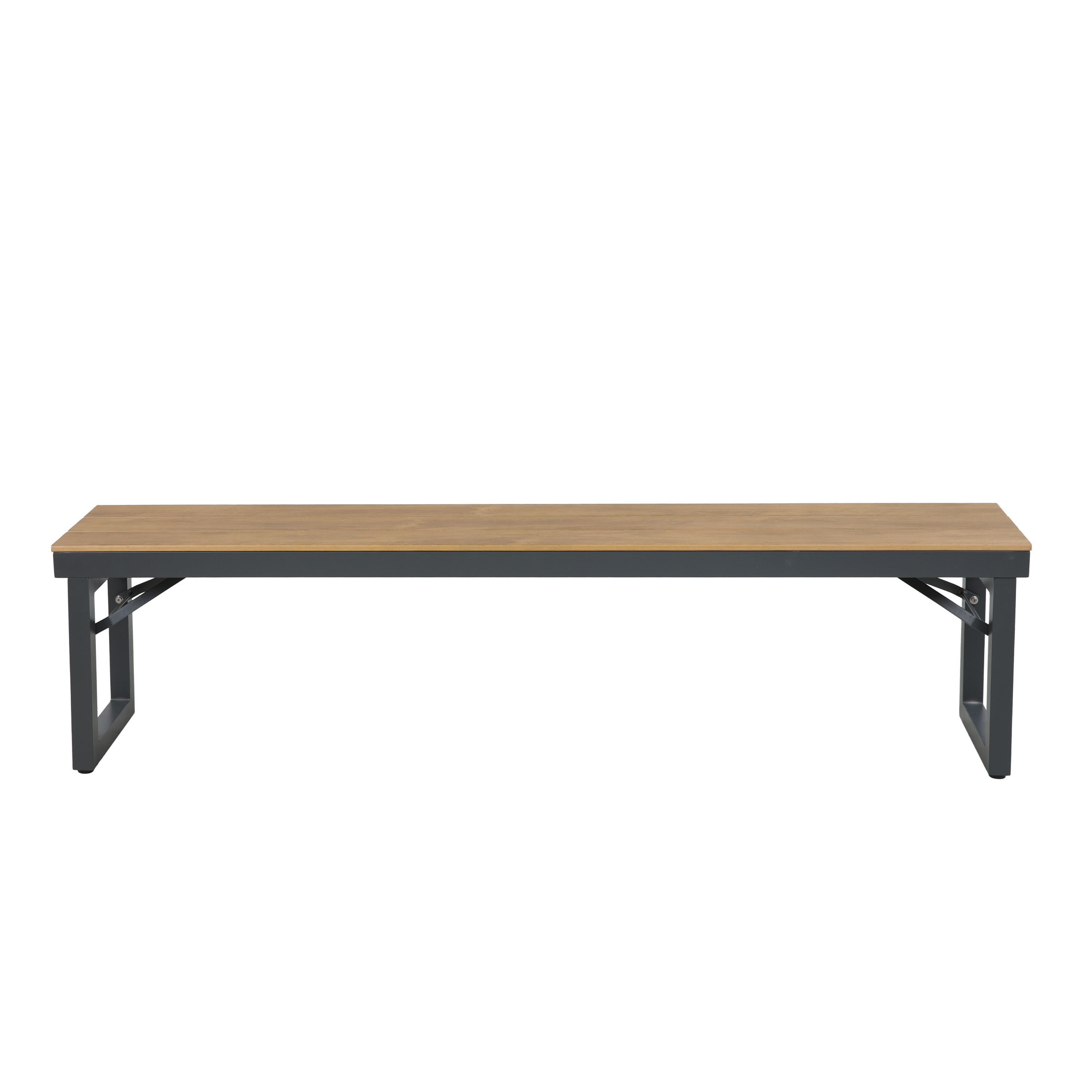 AXI Chianti Garden Set with 2 Benches Anthracite with Teak-look Polywood