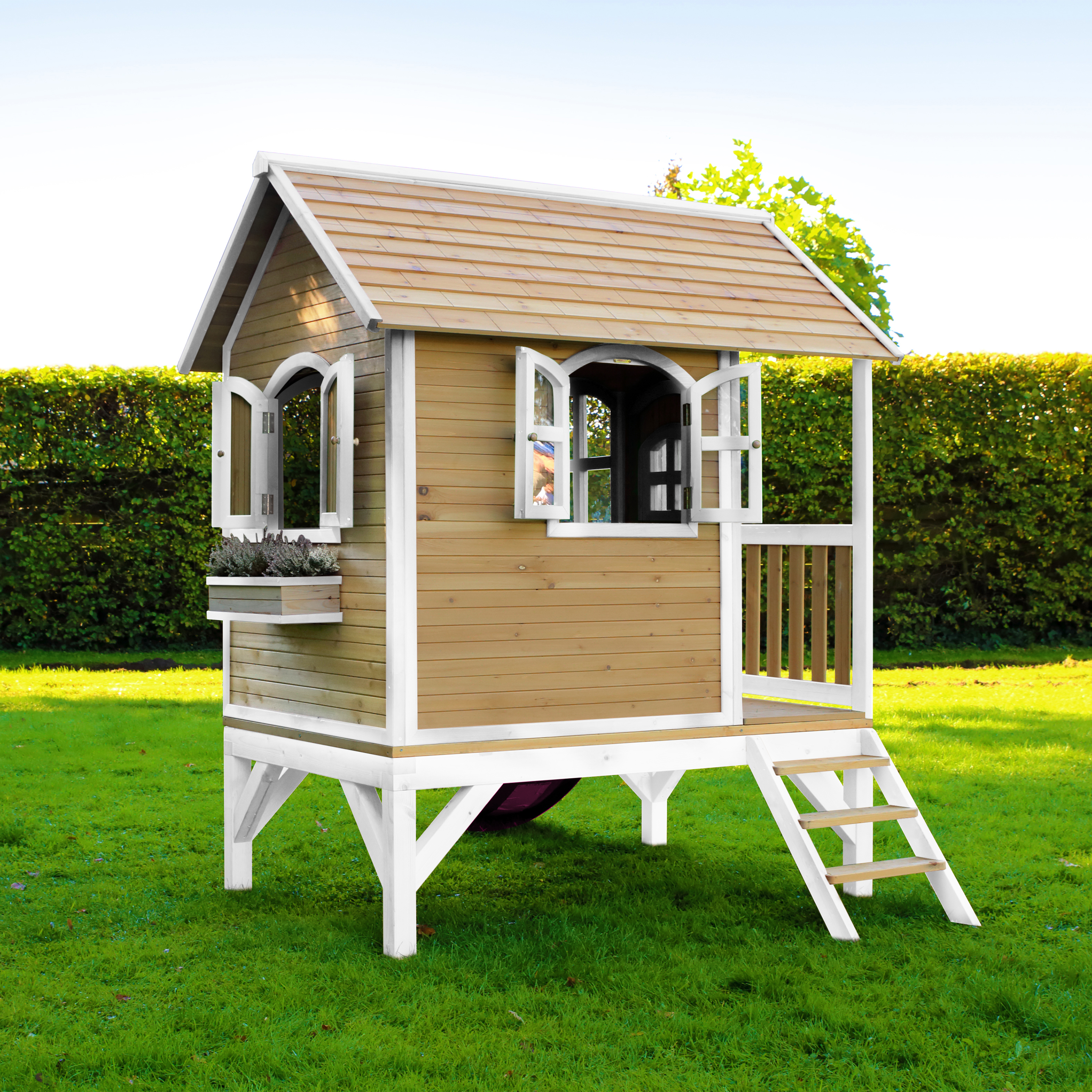 AXI Tom Playhouse Brown/White - Purple Slide