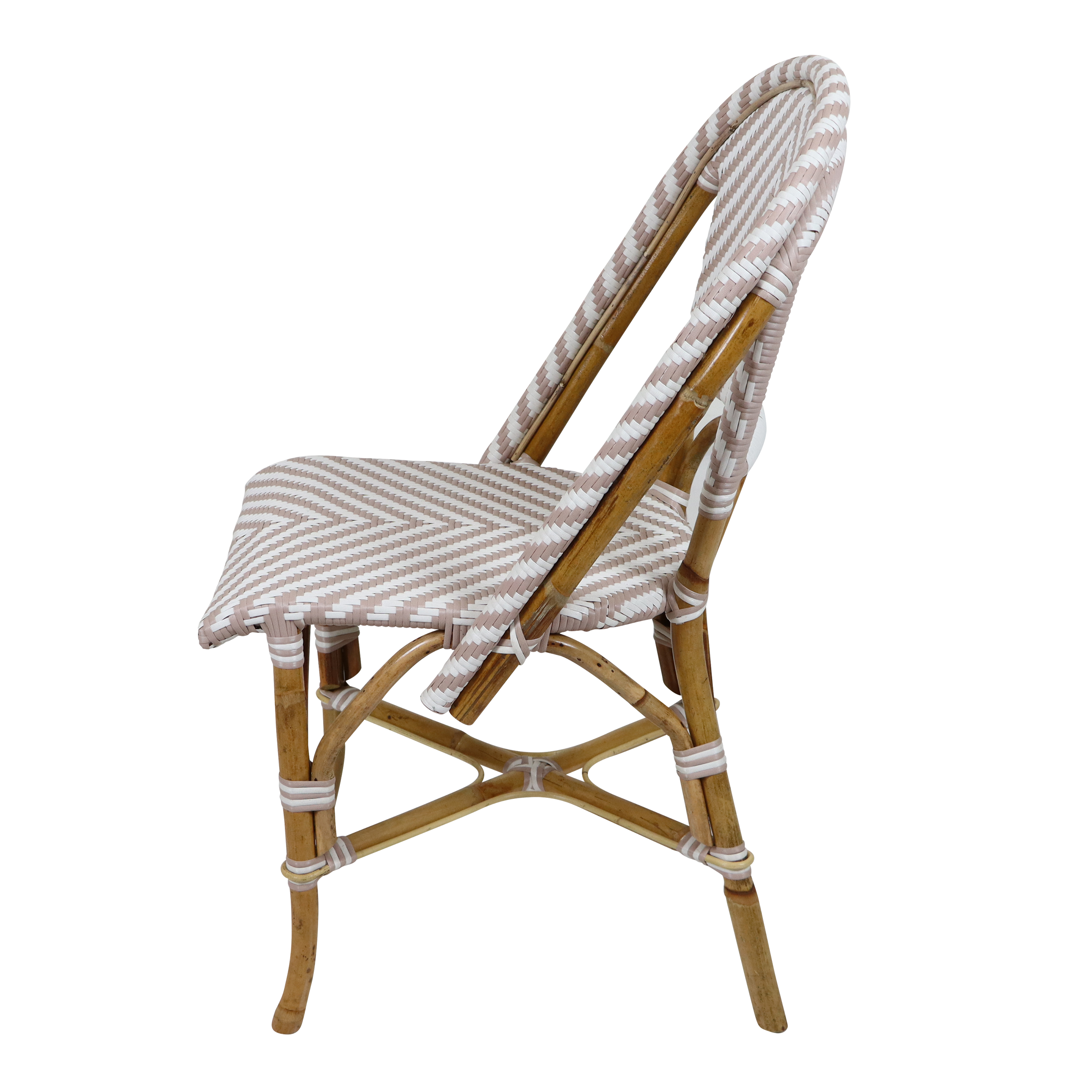 AXI Jacqueline Rattan Bistro Set Brown/White