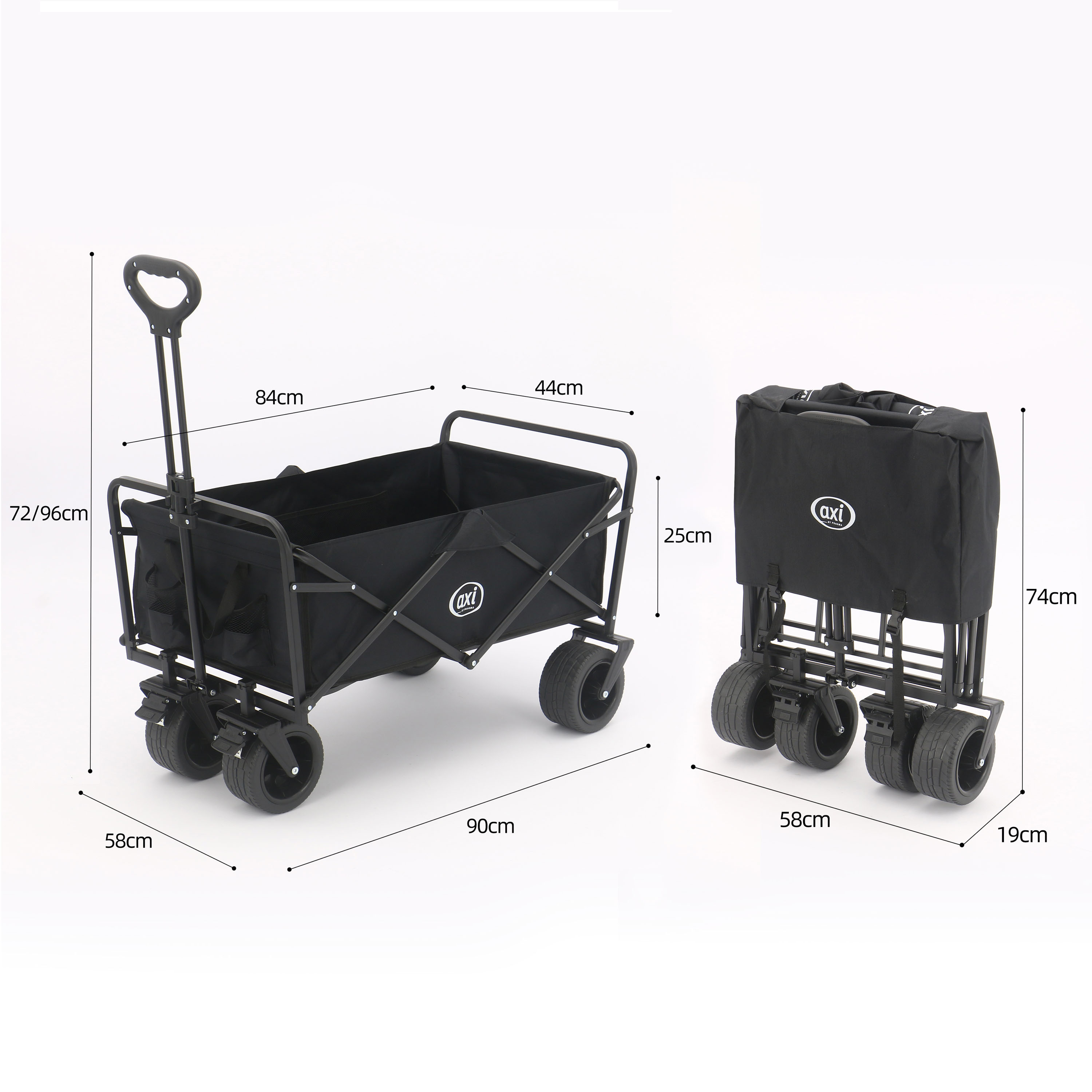 AXI AB131 Foldable Beach Wagon - Black